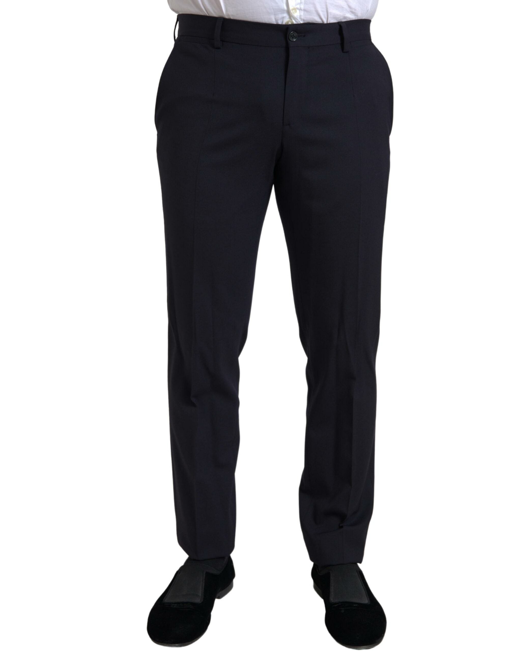 Dolce & Gabbana Елегантен тъмно син костюм Martini Slim Fit