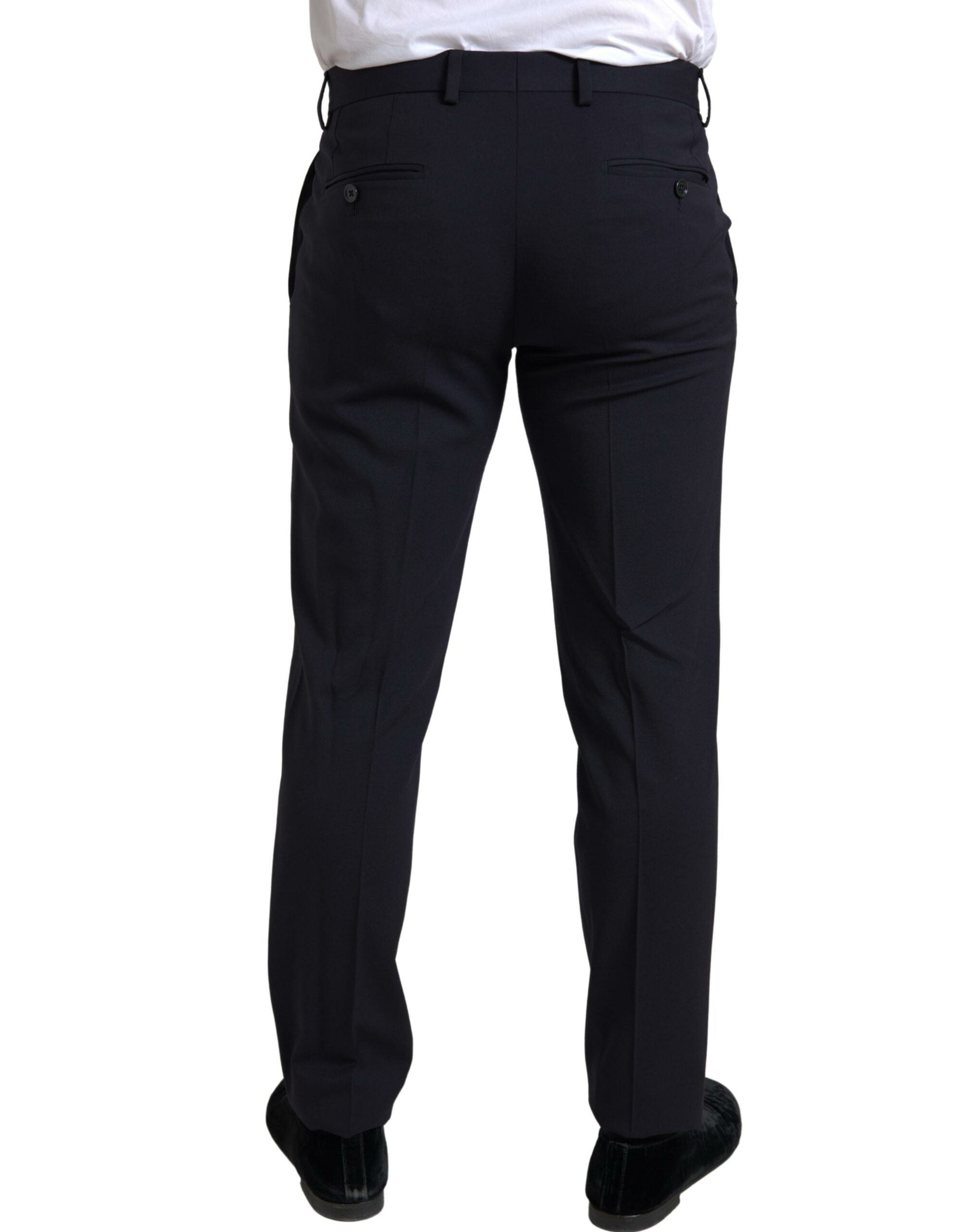 Dolce & Gabbana Елегантен тъмно син костюм Martini Slim Fit