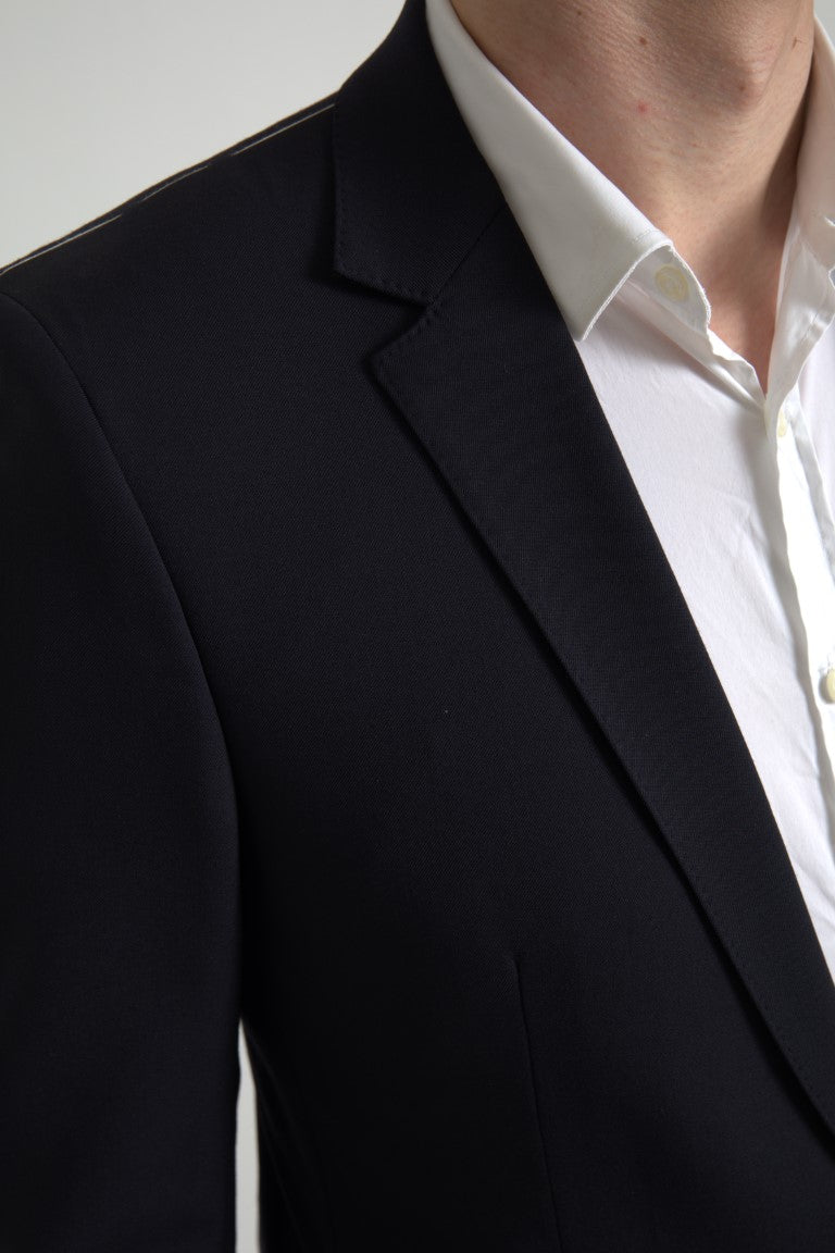 Dolce & Gabbana Елегантен тъмно син костюм Martini Slim Fit
