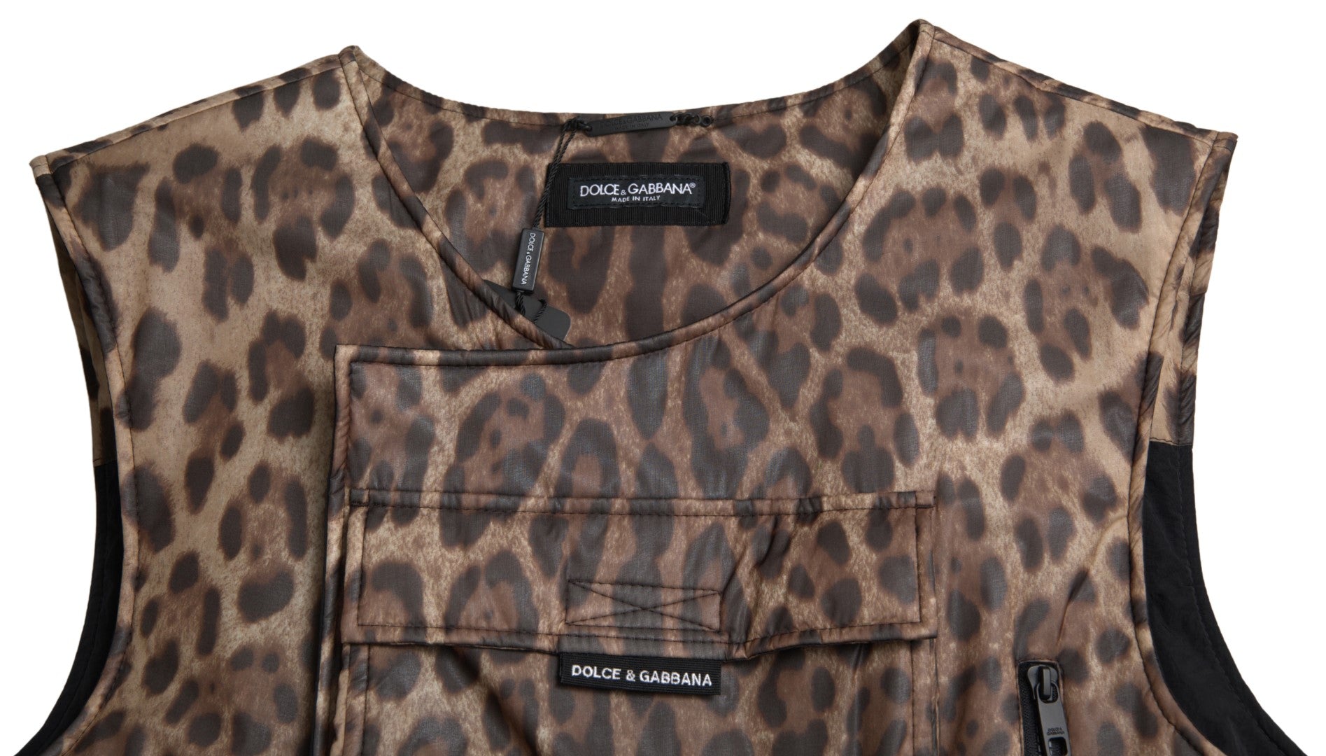 Dolce & Gabbana Silk Leopard Vest Ексклузивно спортно облекло