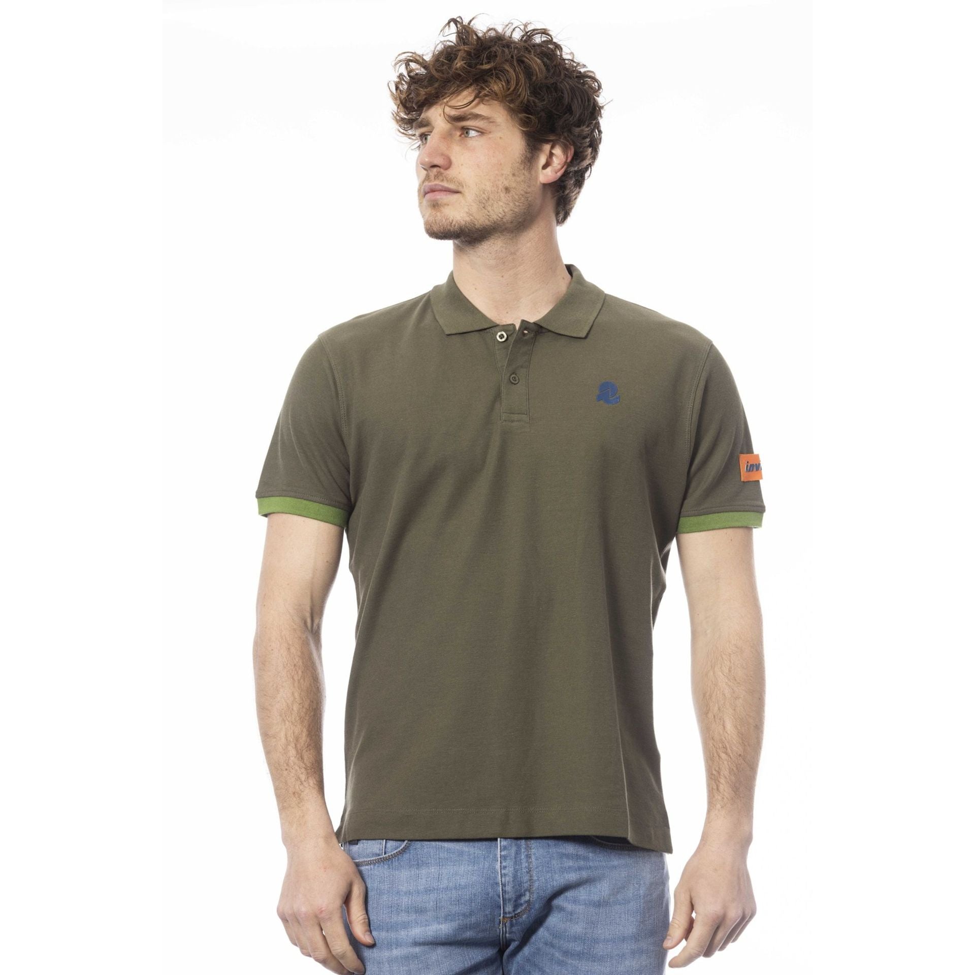 Мъжка поло тениска в милитари зелено Men’s polo Invicta 4452284U 37MILITARE Front view