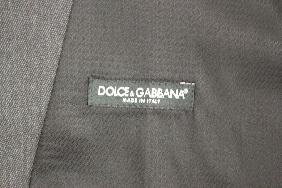 Елегантна сива вълнена официална жилетка Dolce & Gabbana