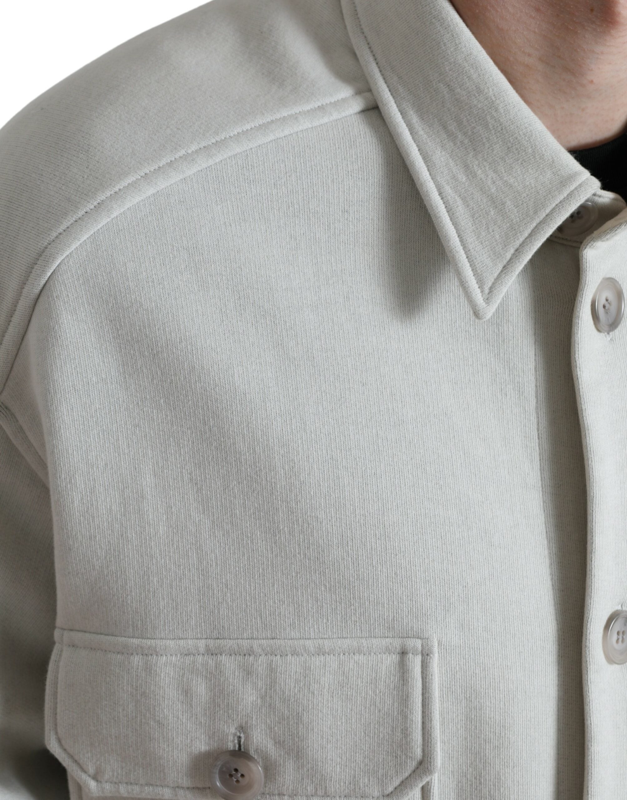 Елегантно памучно яке с флорален гръб Dolce & Gabbana