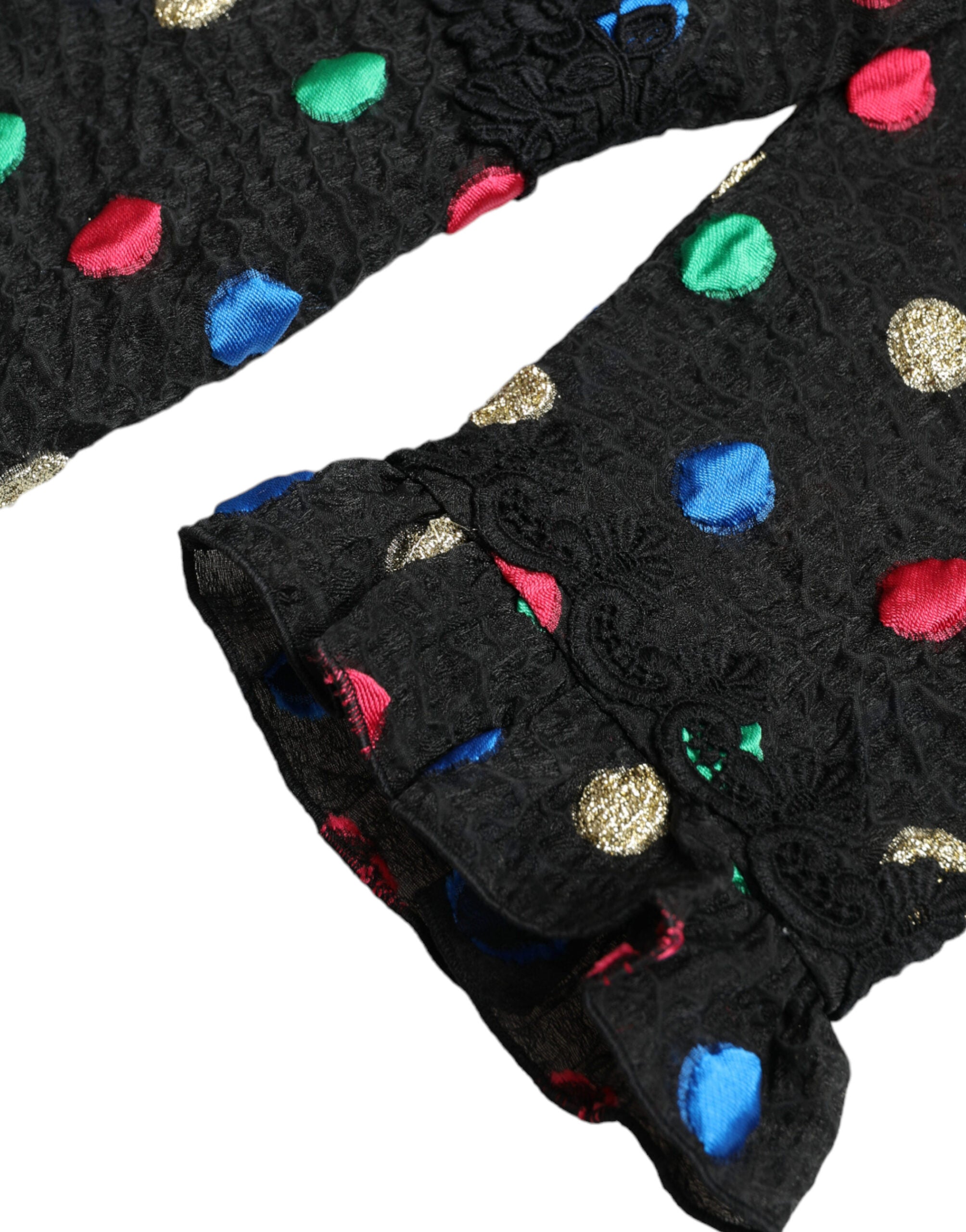 Елегантна миди рокля на точки с високо деколте на Dolce & Gabbana