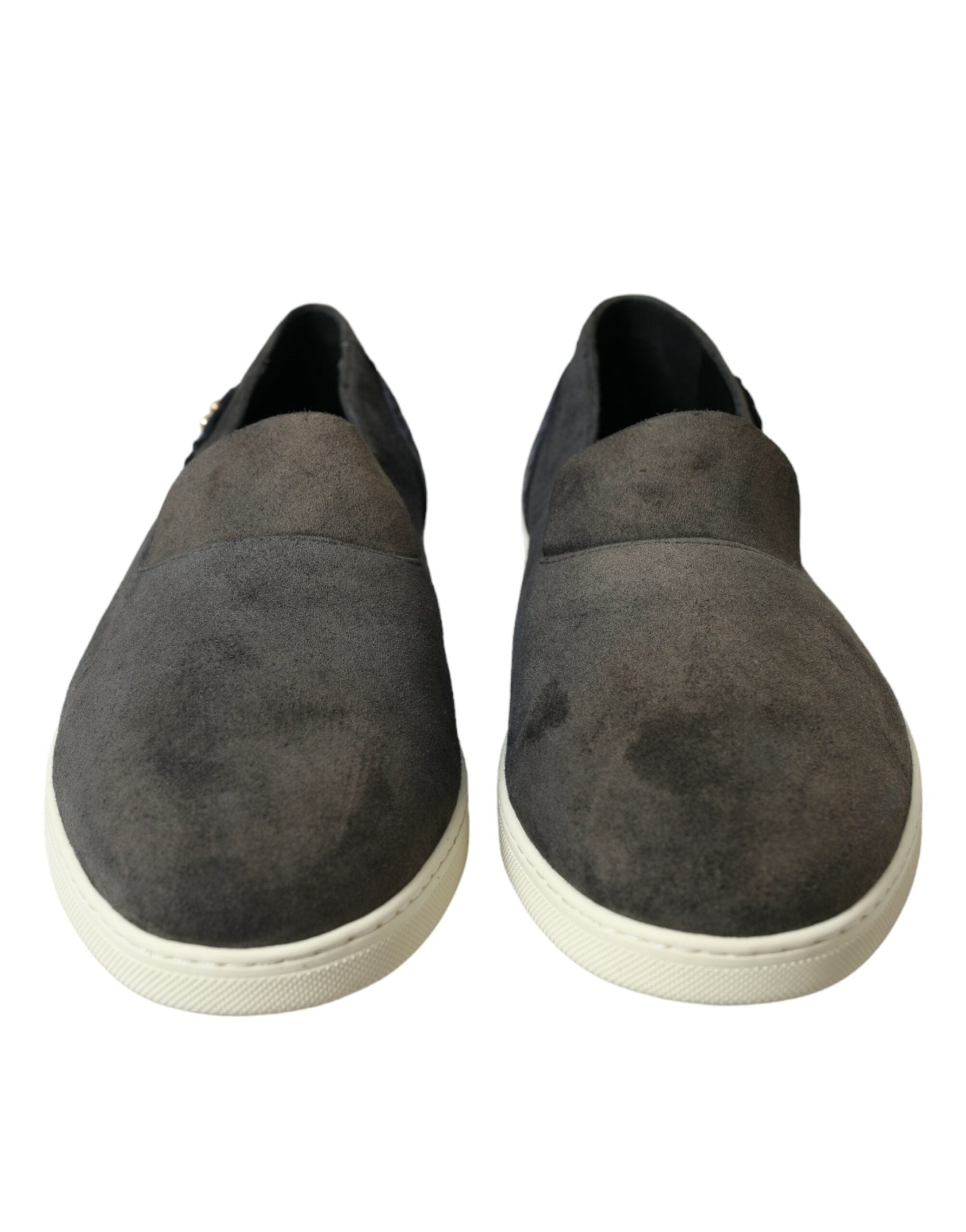 Dolce & Gabbana Елегантни чехли от син велур и крокодил