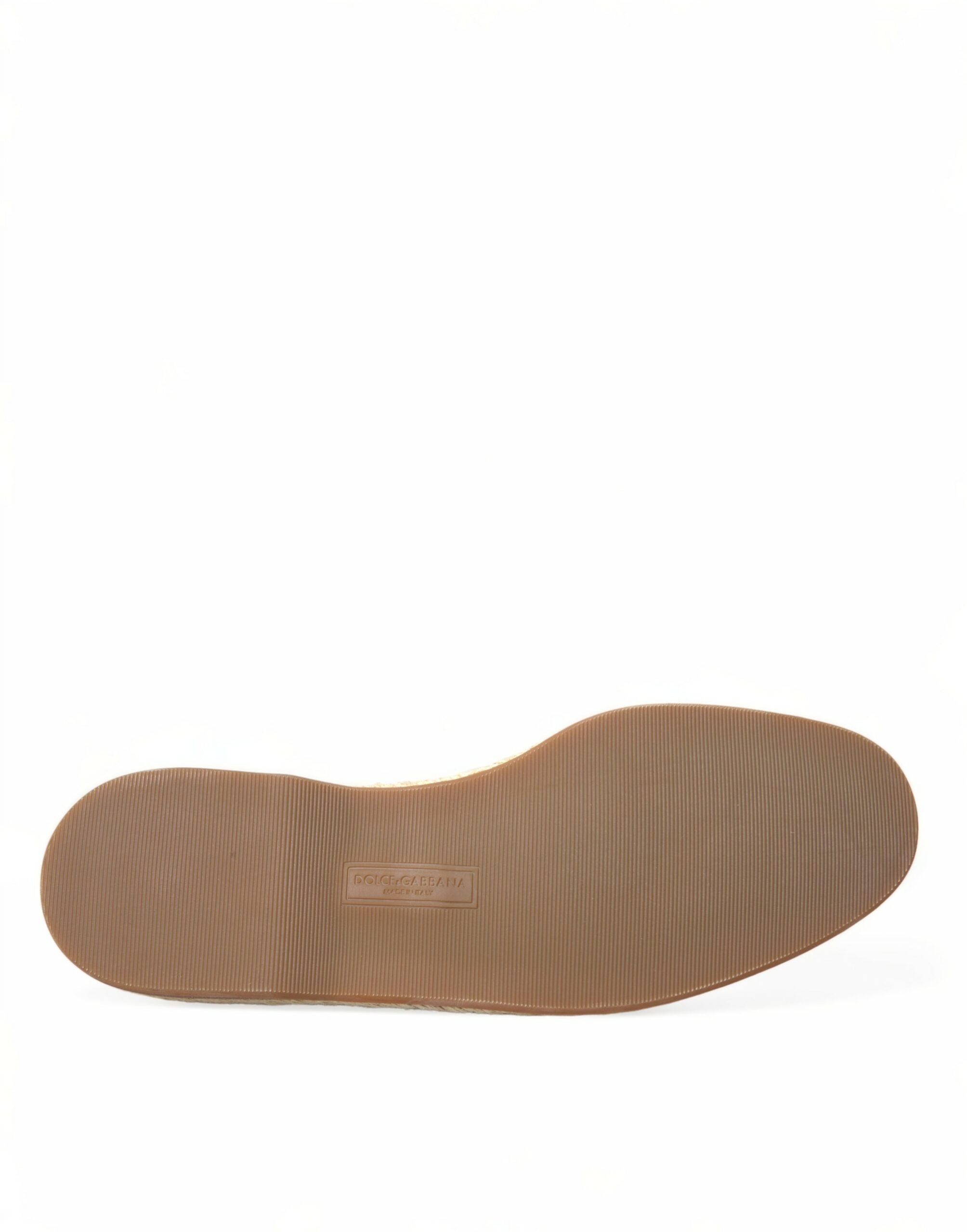 Червени кожени мокасини с пайети Dolce & Gabbana