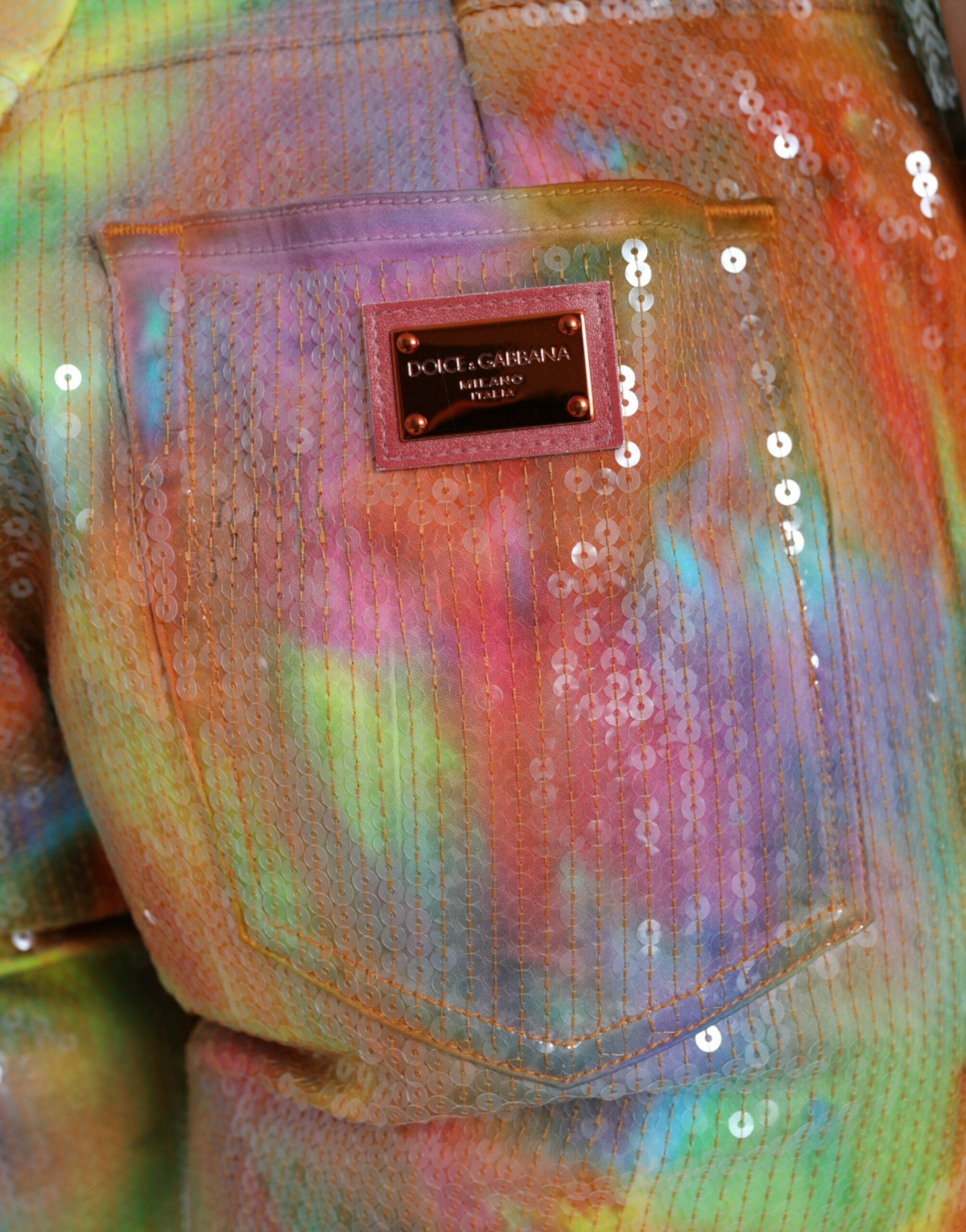 Dolce & Gabbana Многоцветни съкратени панталони с висока талия