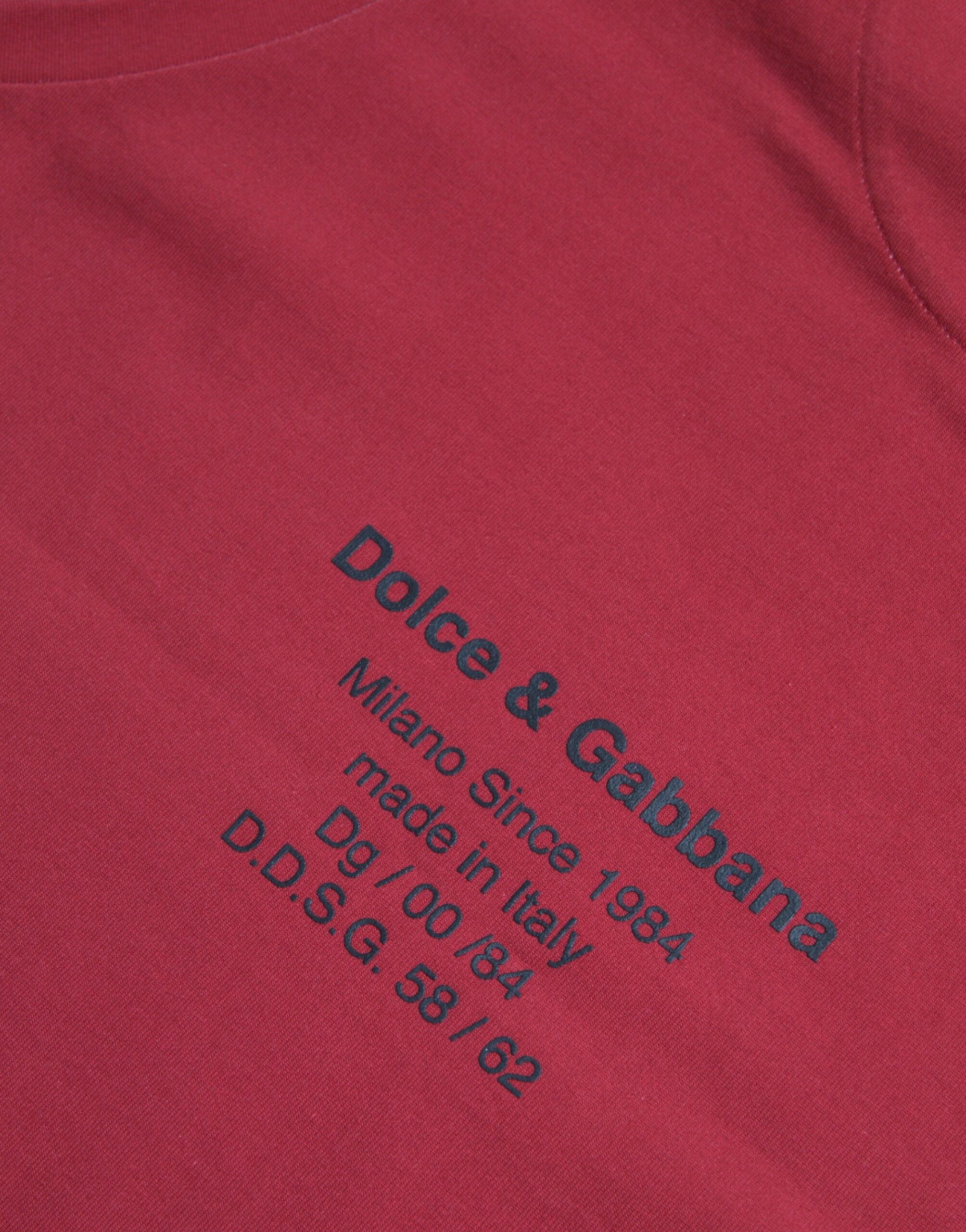 Червена тениска без ръкави с леопардов принт Dolce & Gabbana
