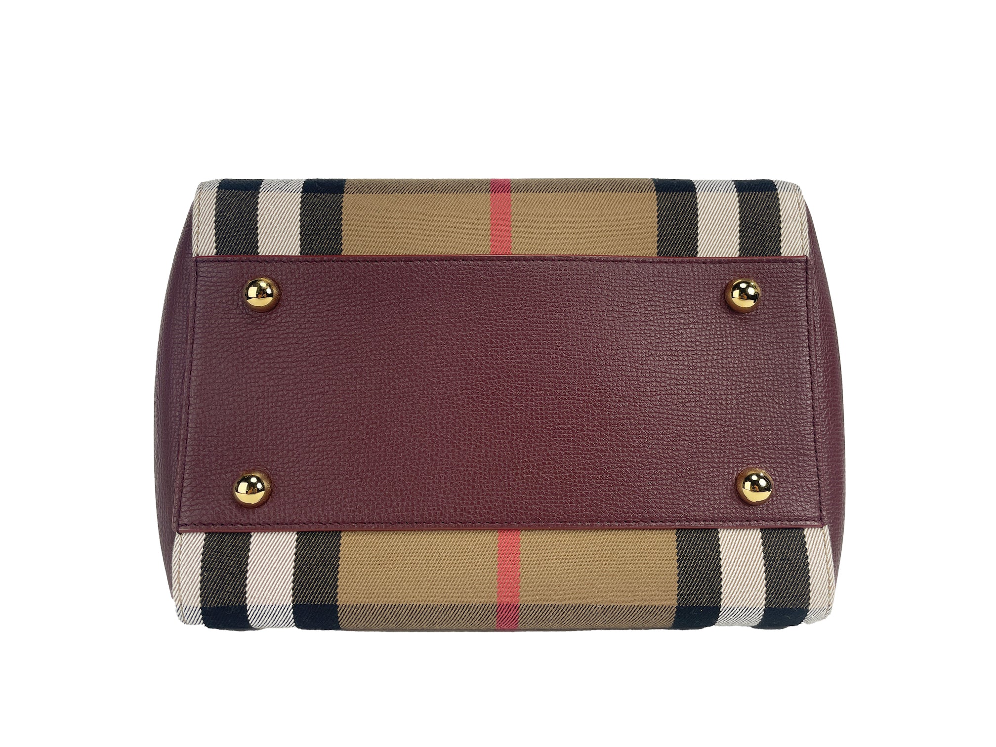 Burberry малка платнена чанта от махагонова карета Canterby