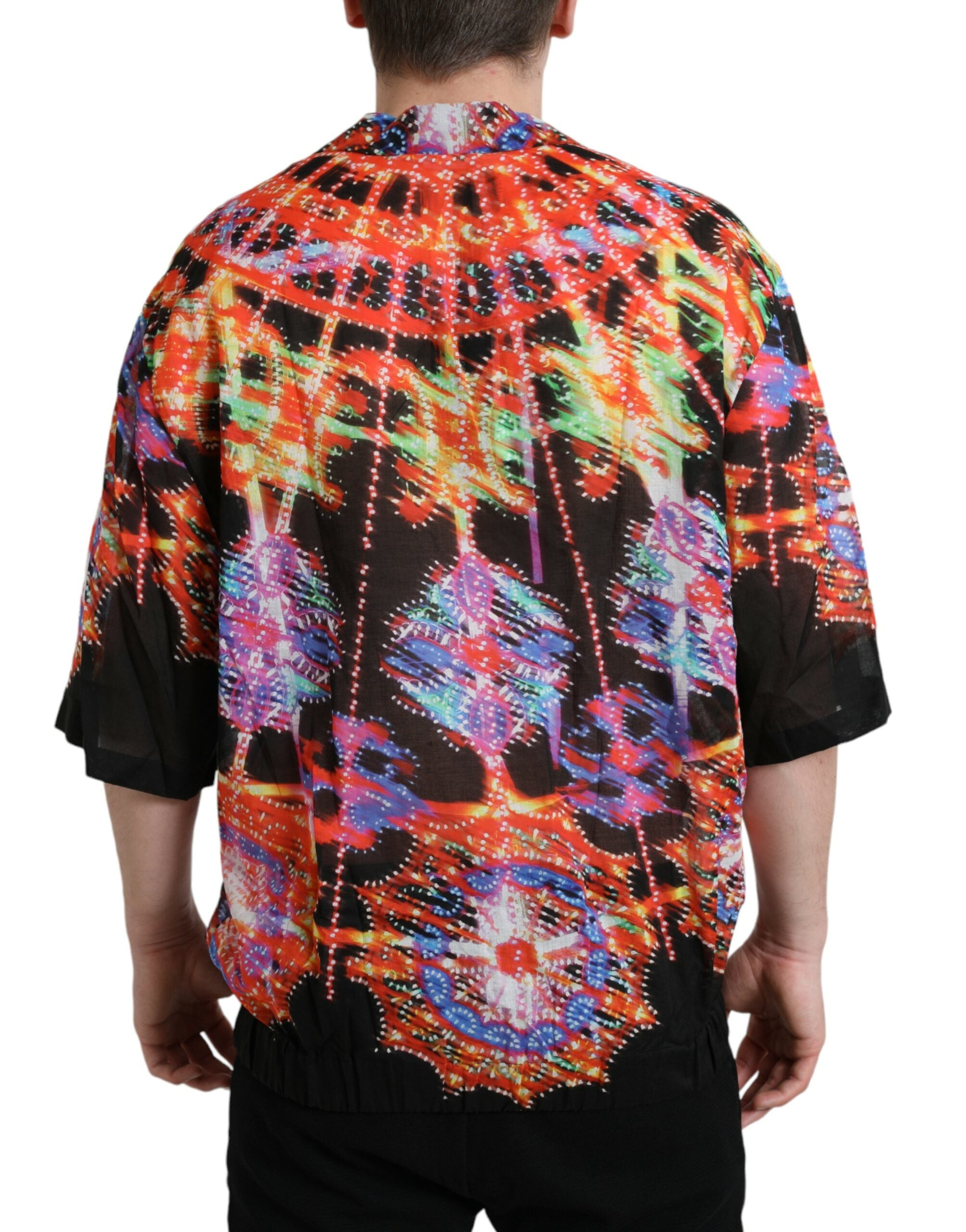 Памучна тениска Dolce & Gabbana Multicolor Luminarie Print