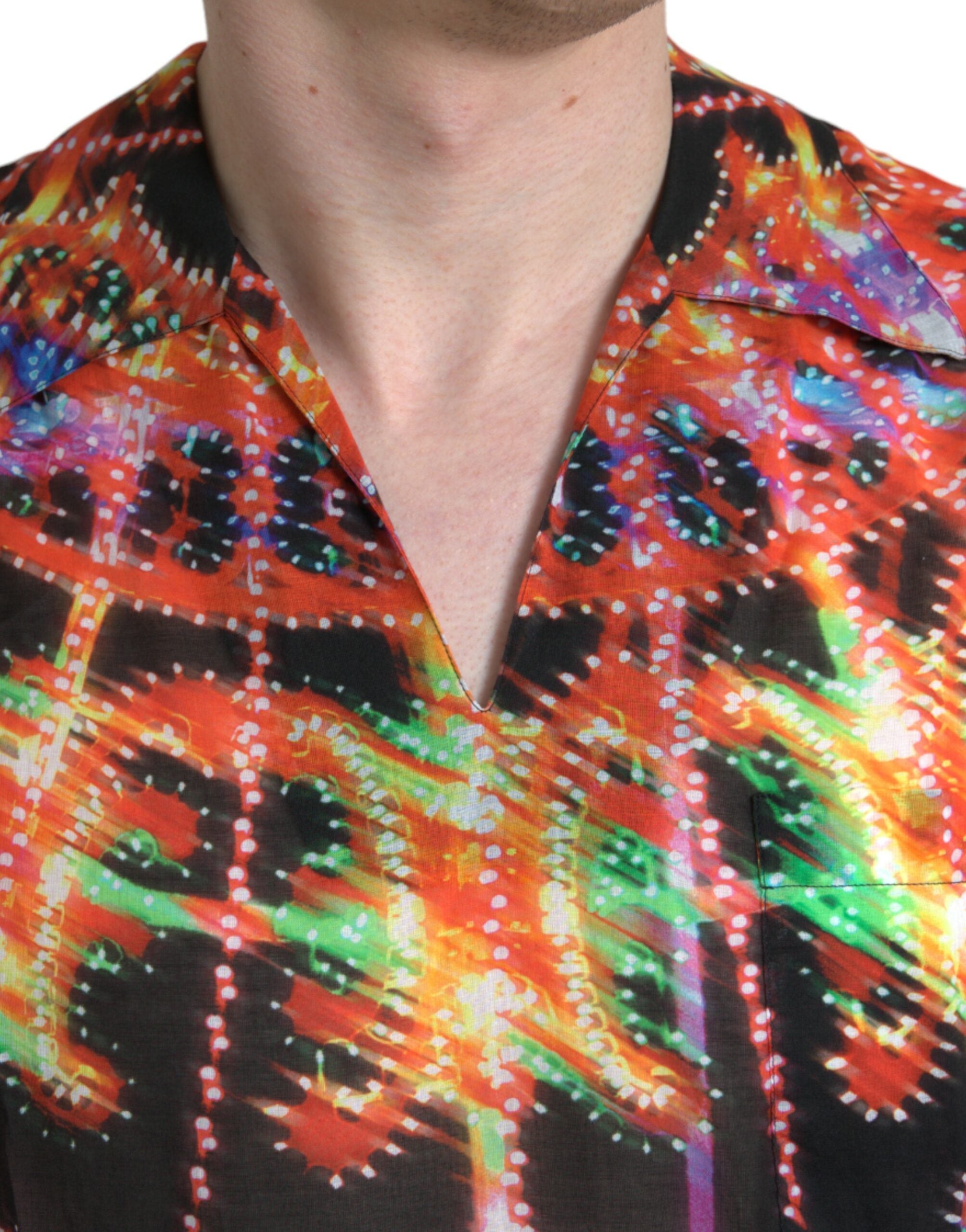 Памучна тениска Dolce & Gabbana Multicolor Luminarie Print
