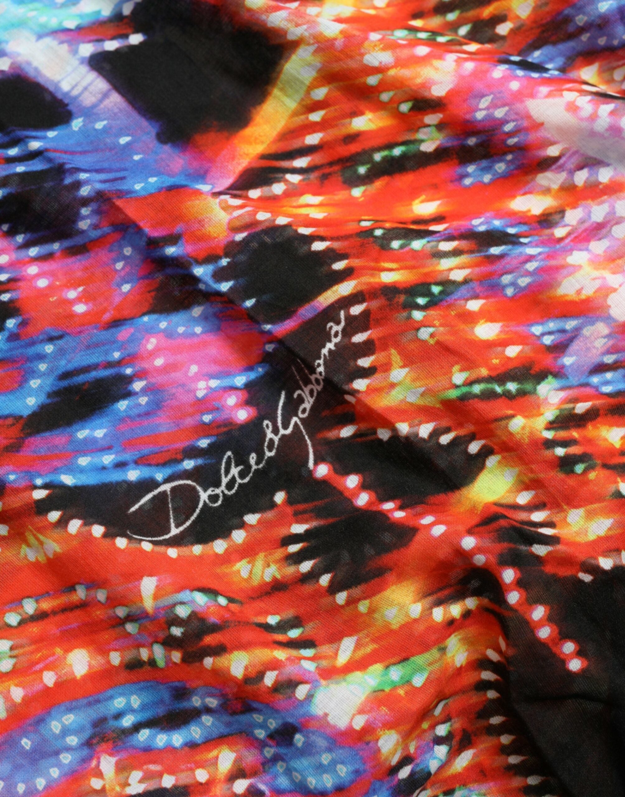 Памучна тениска Dolce & Gabbana Multicolor Luminarie Print