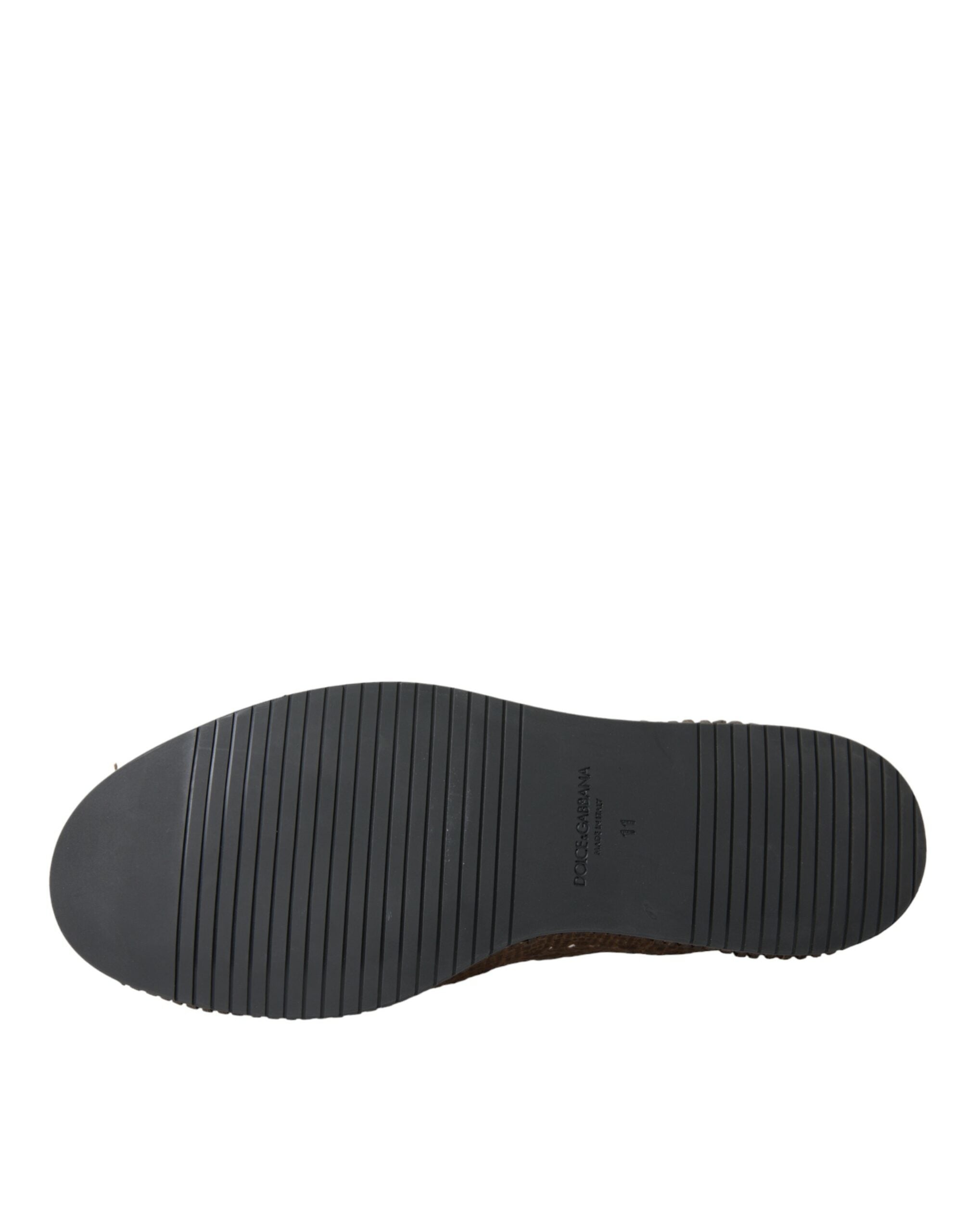 Ежедневни обувки от кафява тъкана кожа Dolce & Gabbana