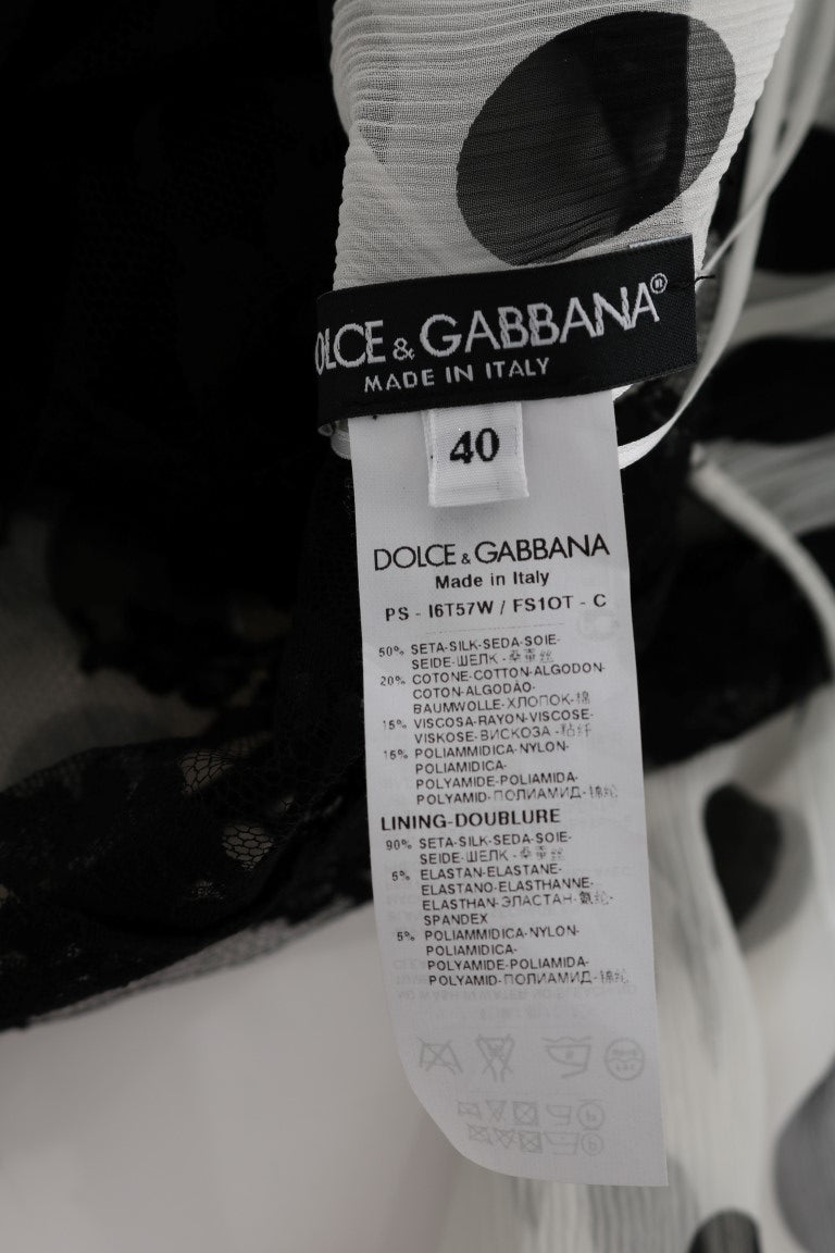 Dolce & Gabbana Елегантна рокля с пълна дължина на точки