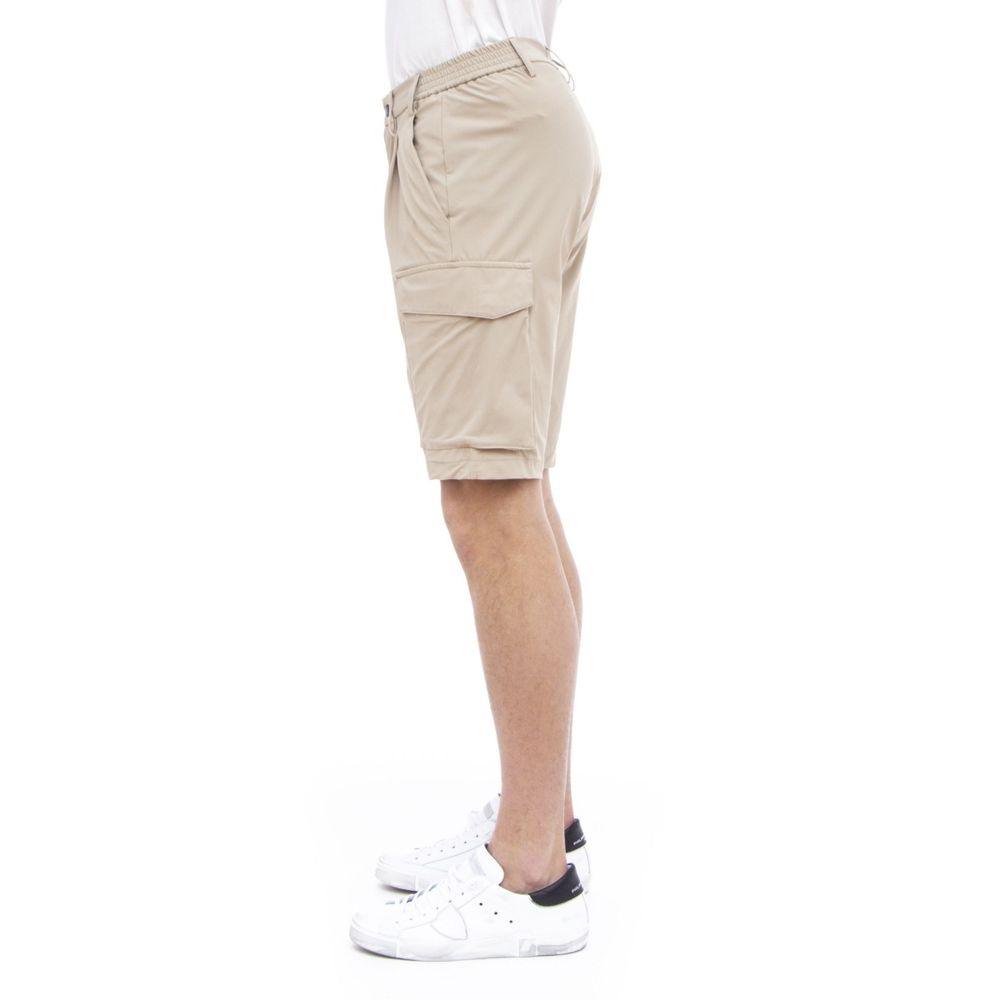 Мъжки карго къси панталони в бежово Men’s cargo shorts People Of Shibuya in Beige Side view