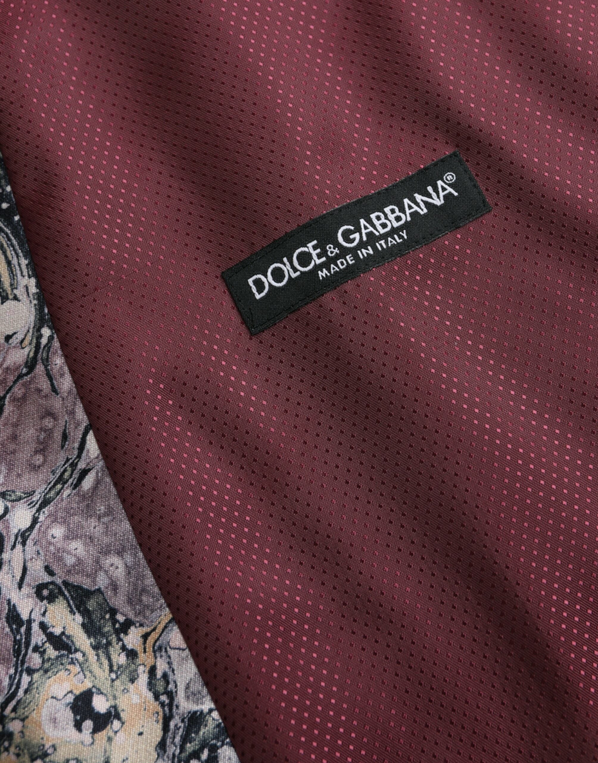 Многоцветна копринена жилетка Dolce & Gabbana Официална жилетка