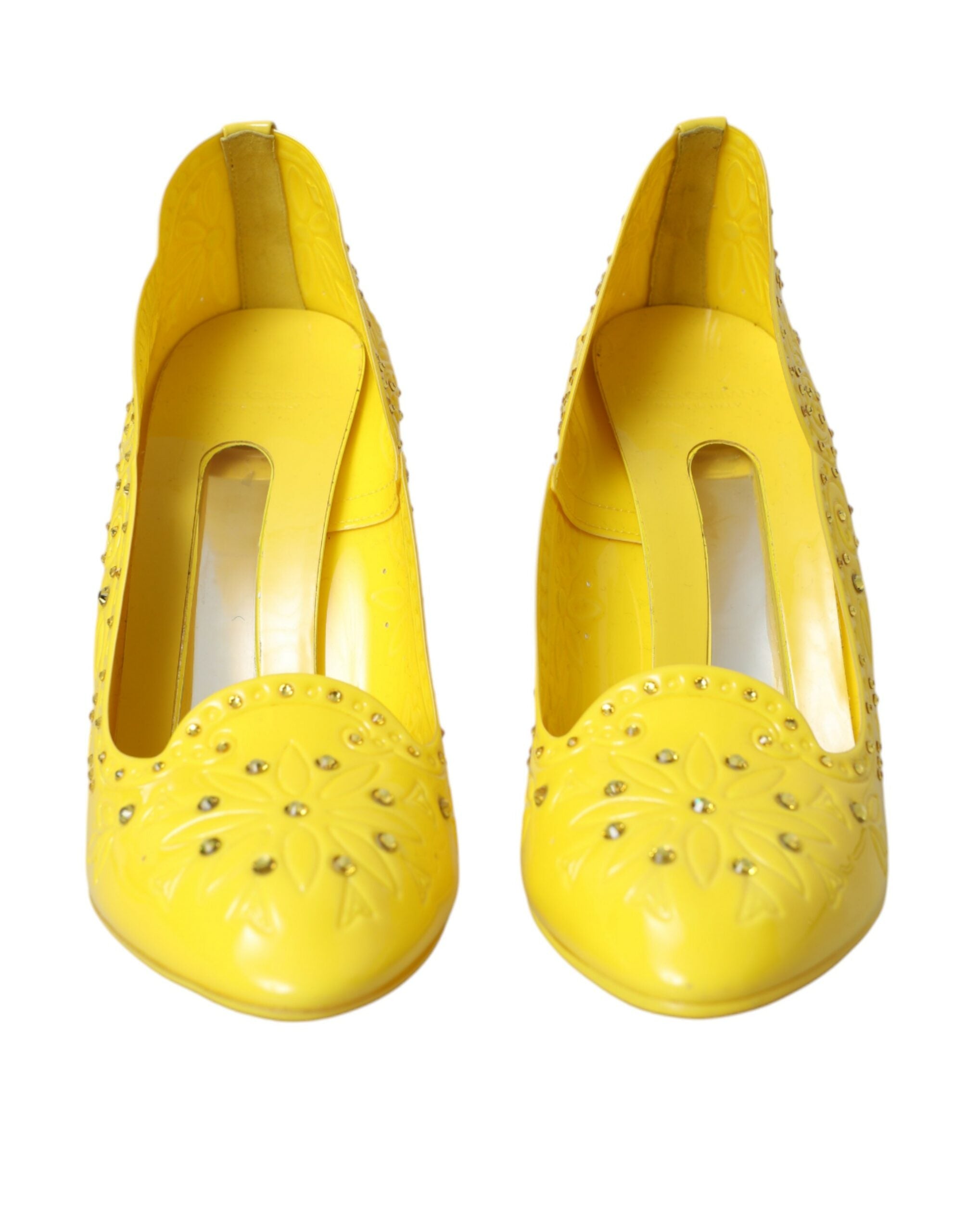 Dolce & Gabbana Yellow Crystal CINDERELLA Обувки на токчета Помпи
