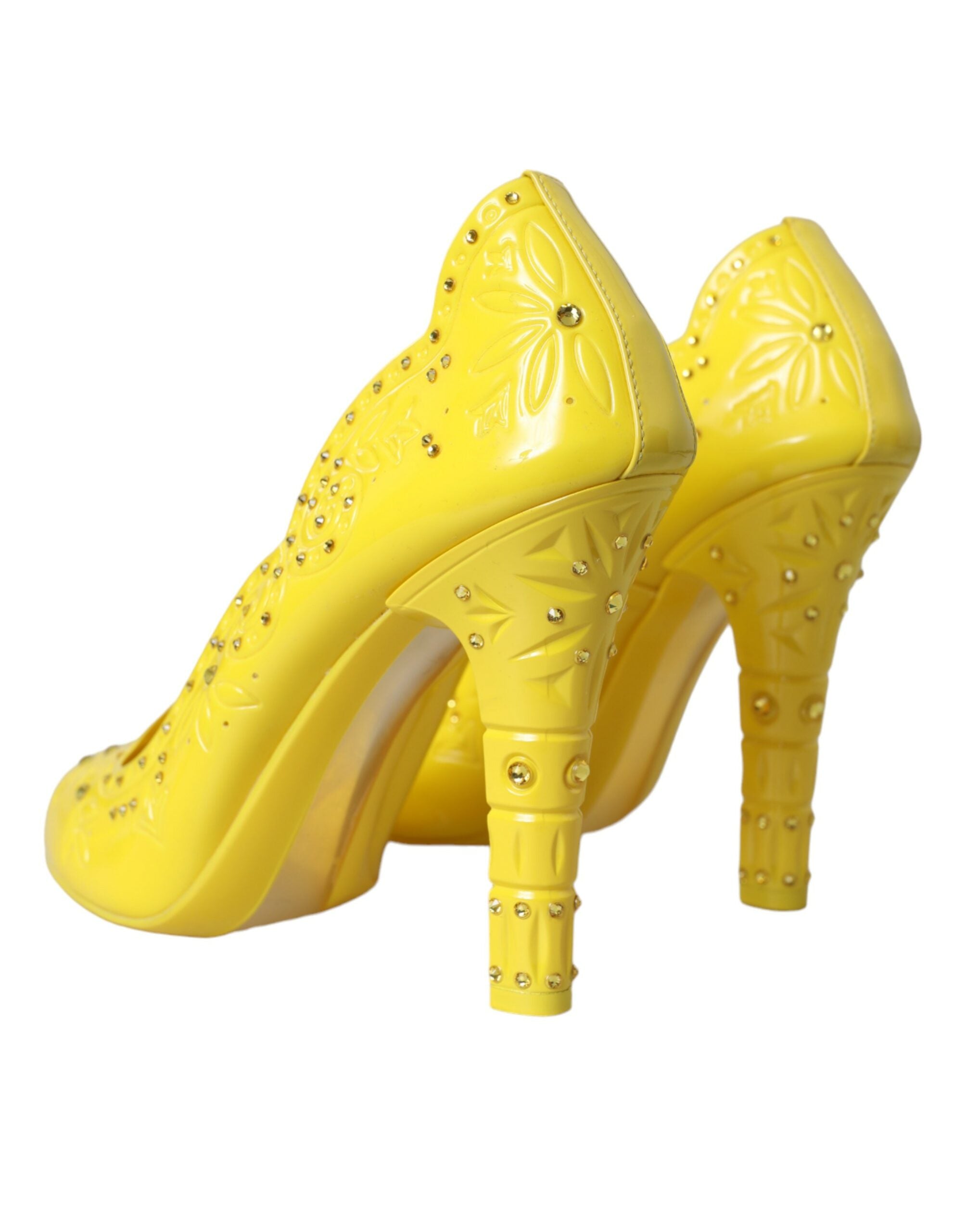 Dolce & Gabbana Yellow Crystal CINDERELLA Обувки на токчета Помпи