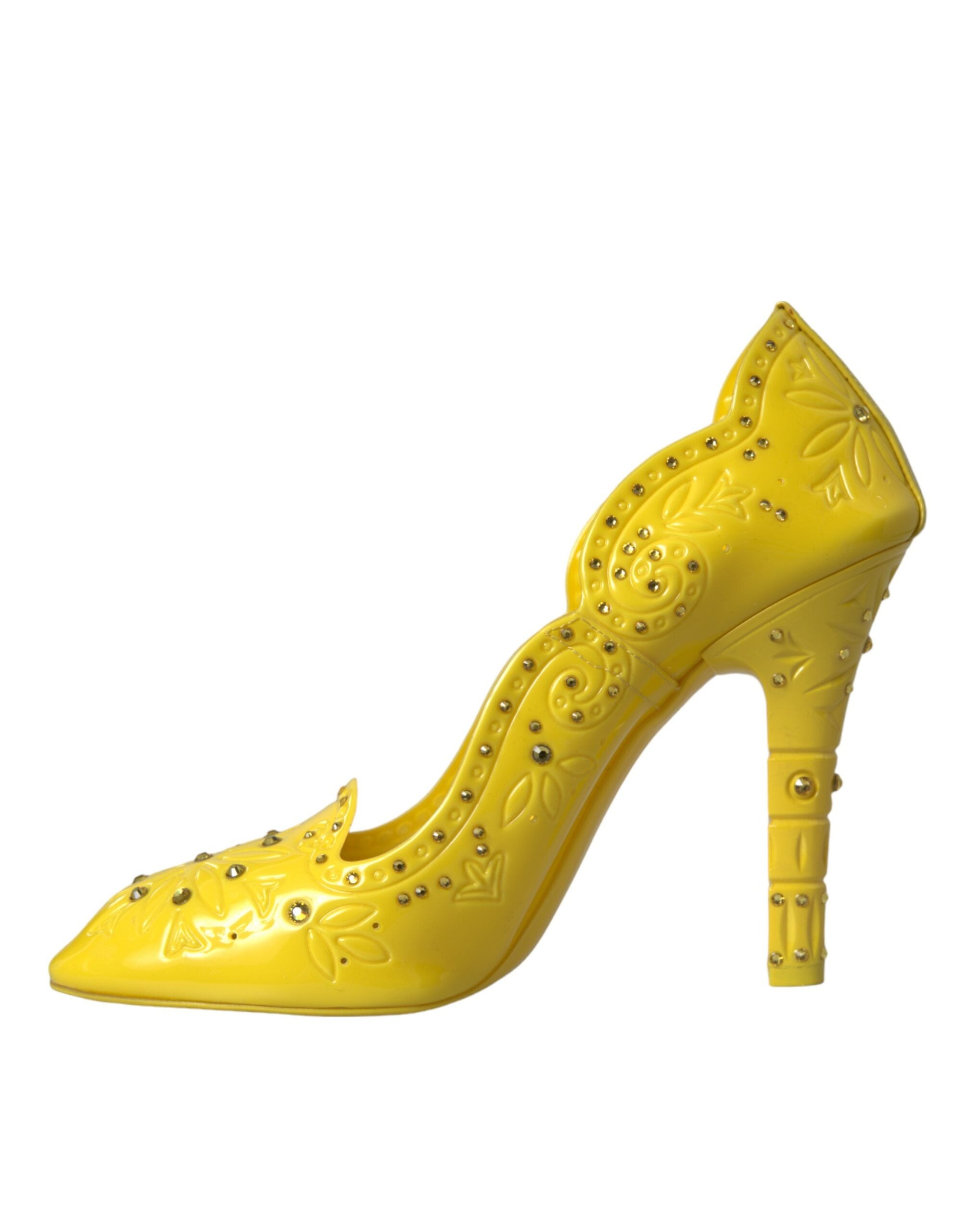 Dolce & Gabbana Yellow Crystal CINDERELLA Обувки на токчета Помпи