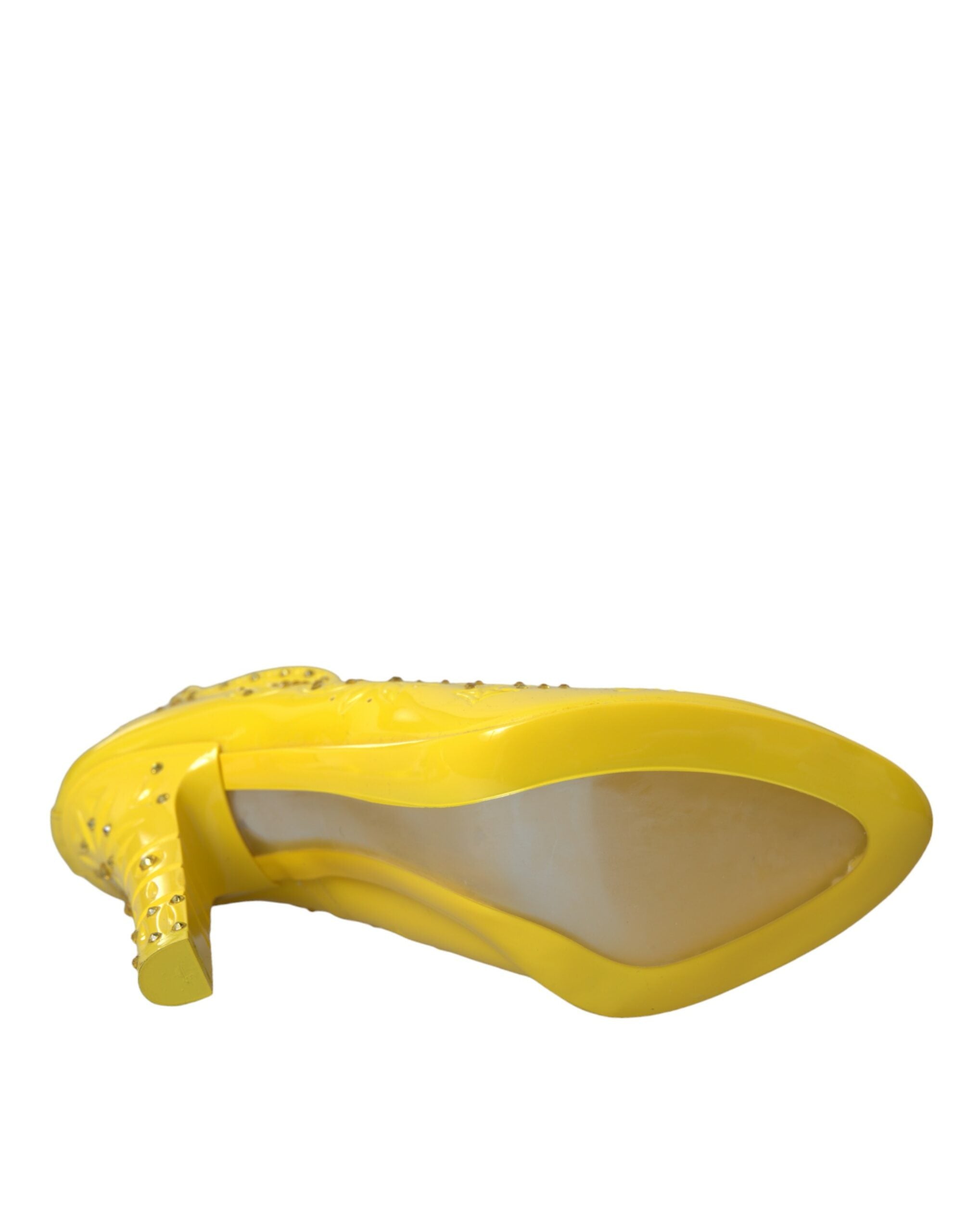 Dolce & Gabbana Yellow Crystal CINDERELLA Обувки на токчета Помпи