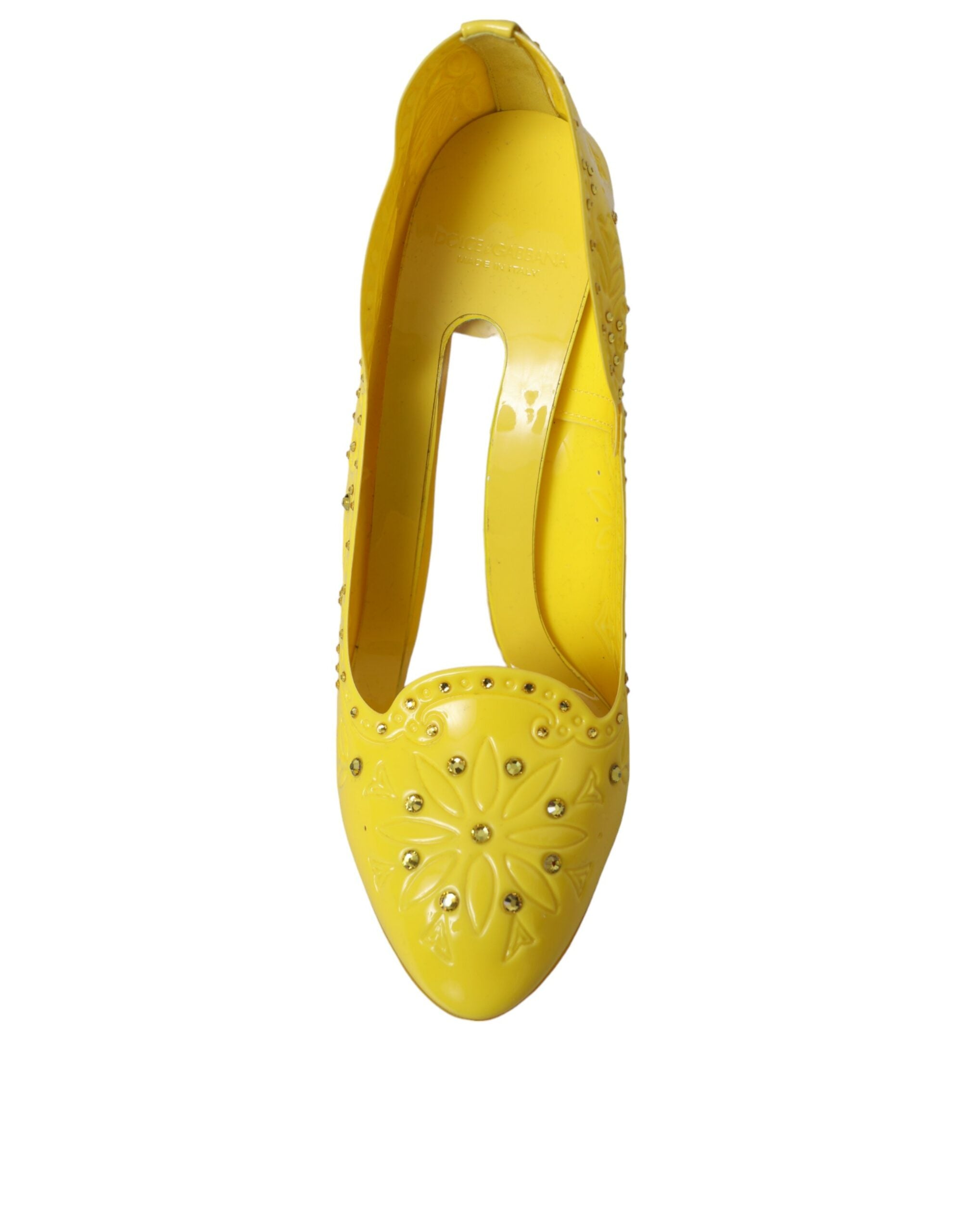 Dolce & Gabbana Yellow Crystal CINDERELLA Обувки на токчета Помпи