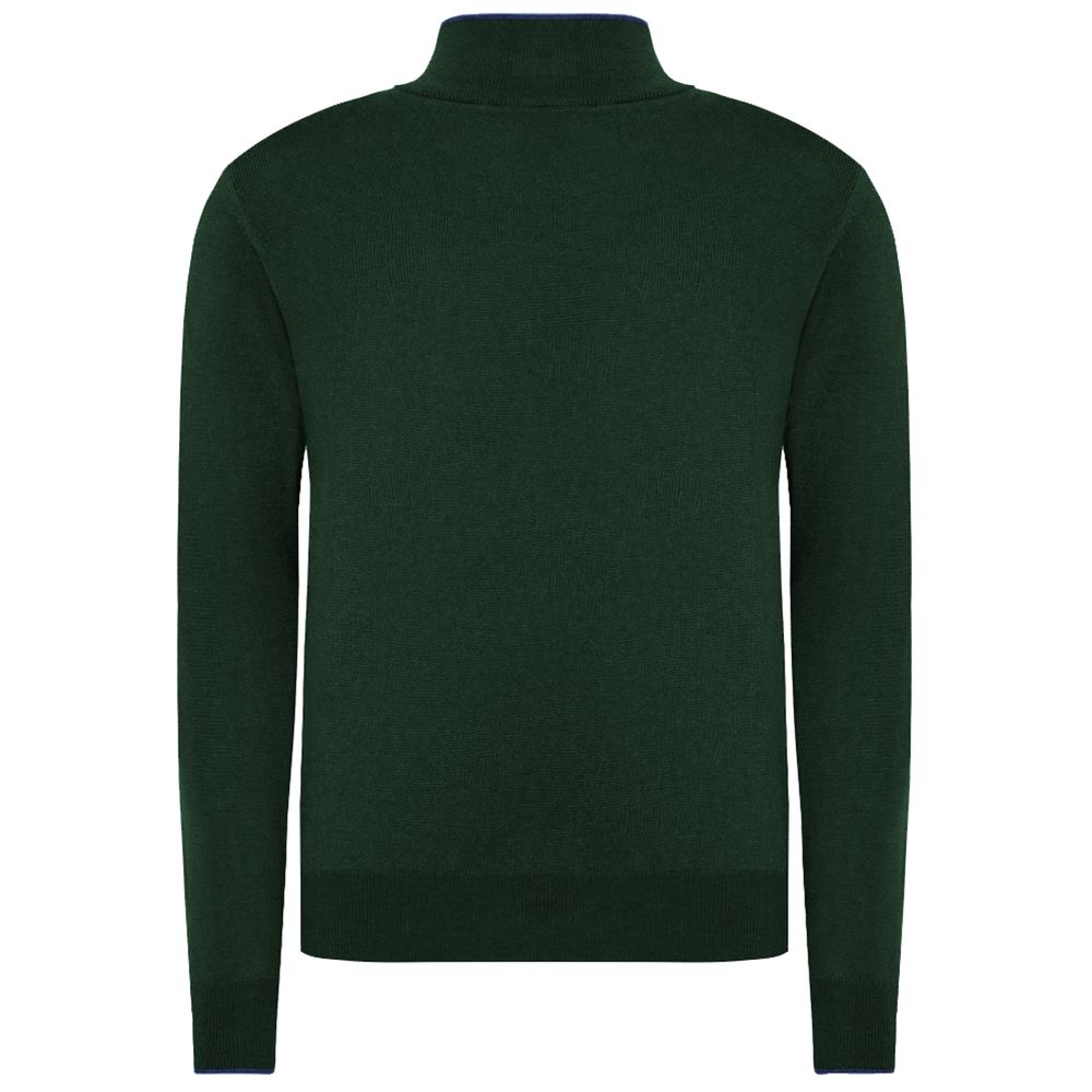 Мъжки пуловер с цип Men’s sweater La Martina Dark Green