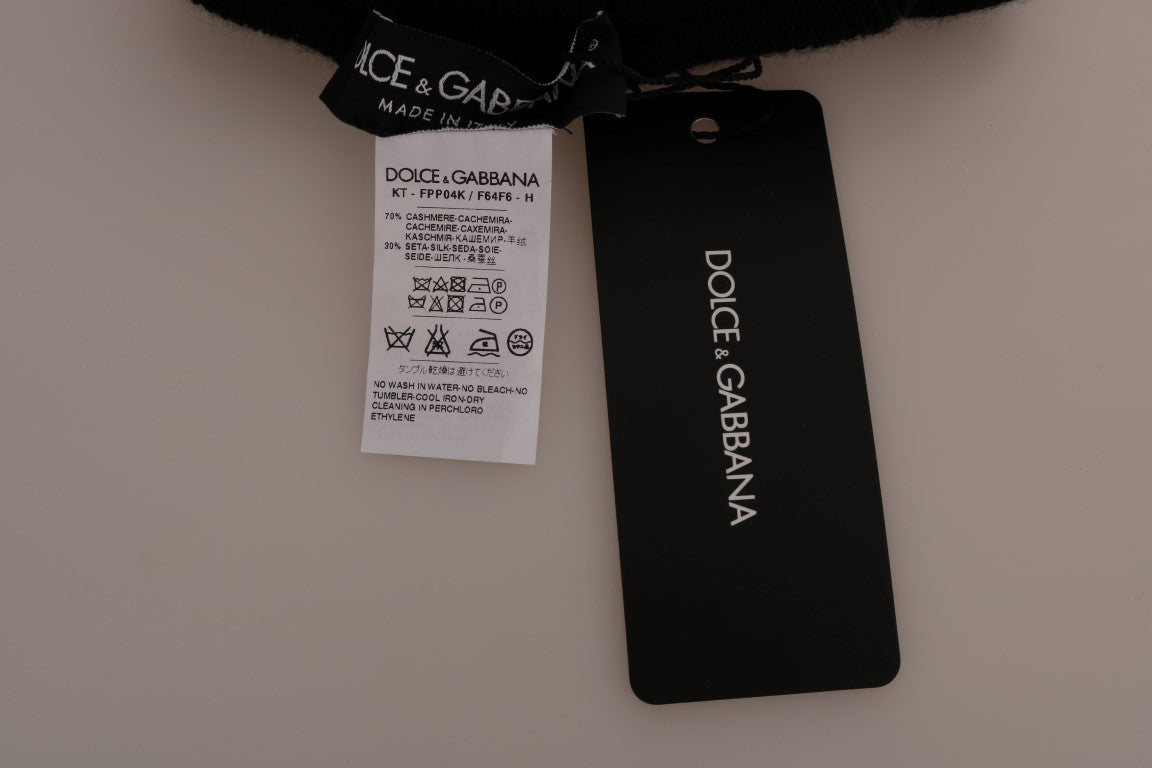 Dolce & Gabbana елегантен черен кашмирен копринен стреч панталон