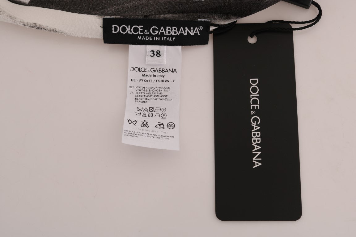 Елегантна еластична блуза на райе Dolce & Gabbana