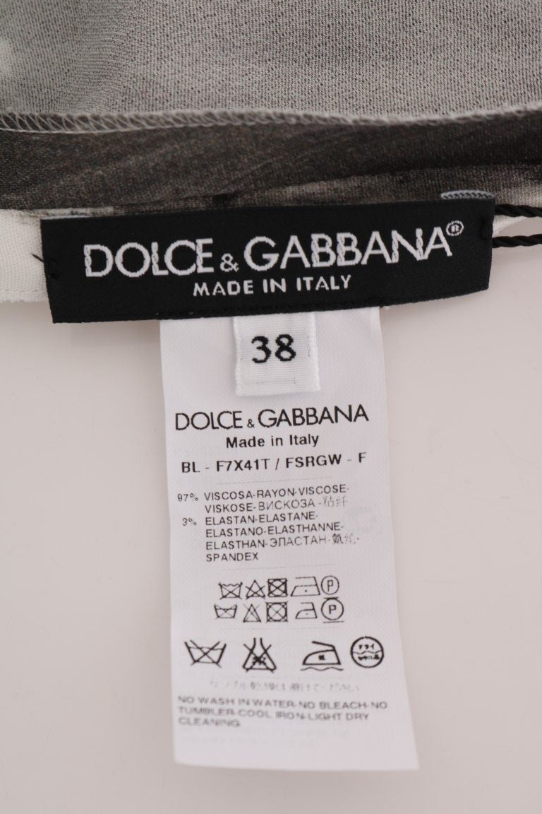 Елегантна еластична блуза на райе Dolce & Gabbana