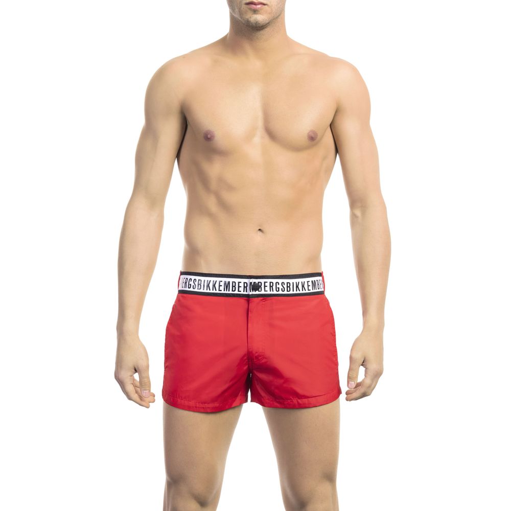 Мъжки плувни шорти Bikkembergs Red Polyamide