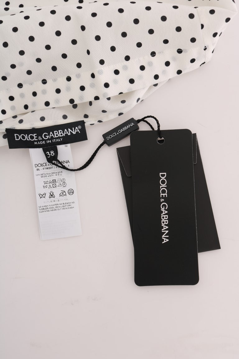 Шикозна копринена блуза на точки Dolce & Gabbana