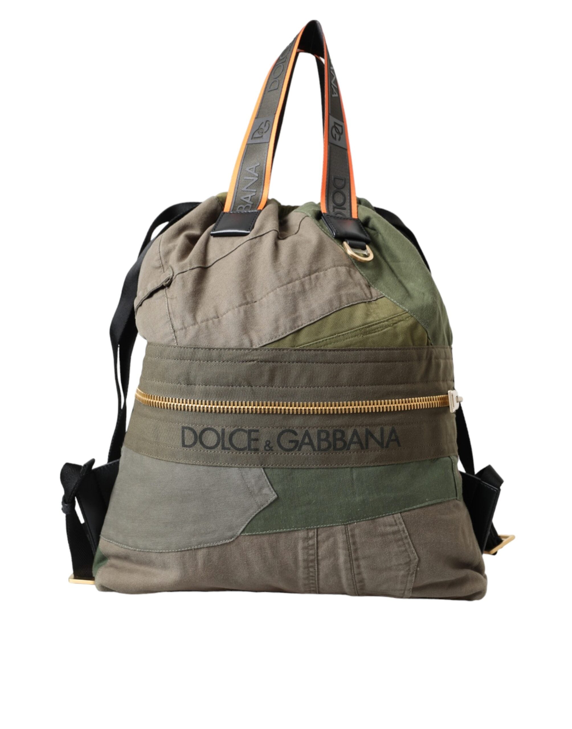 Dolce & Gabbana Military Green Patchwork Rucksack Чанта за раница