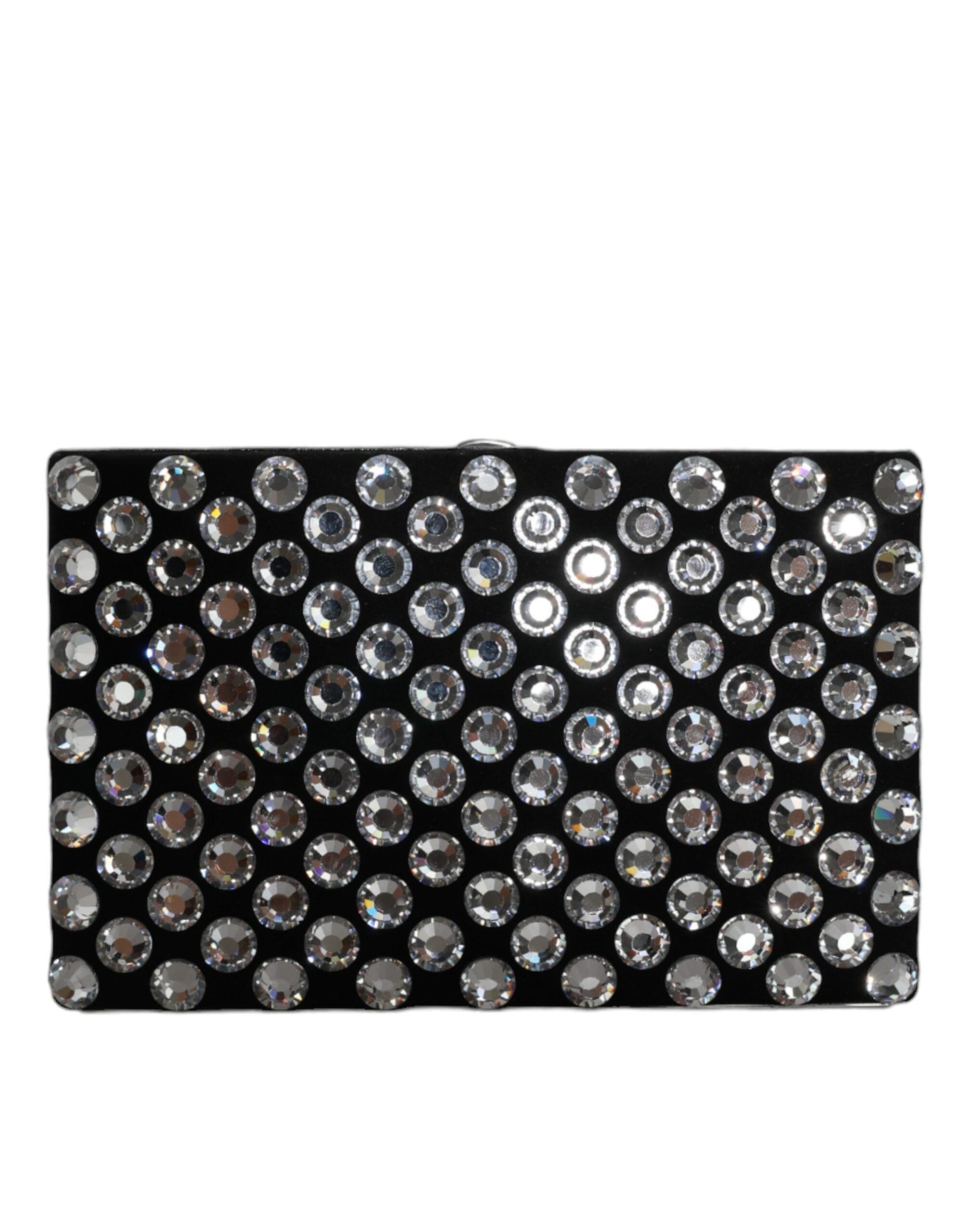 Dolce & Gabbana Черна кадифена Crystal Clutch Вечерна чанта за парти