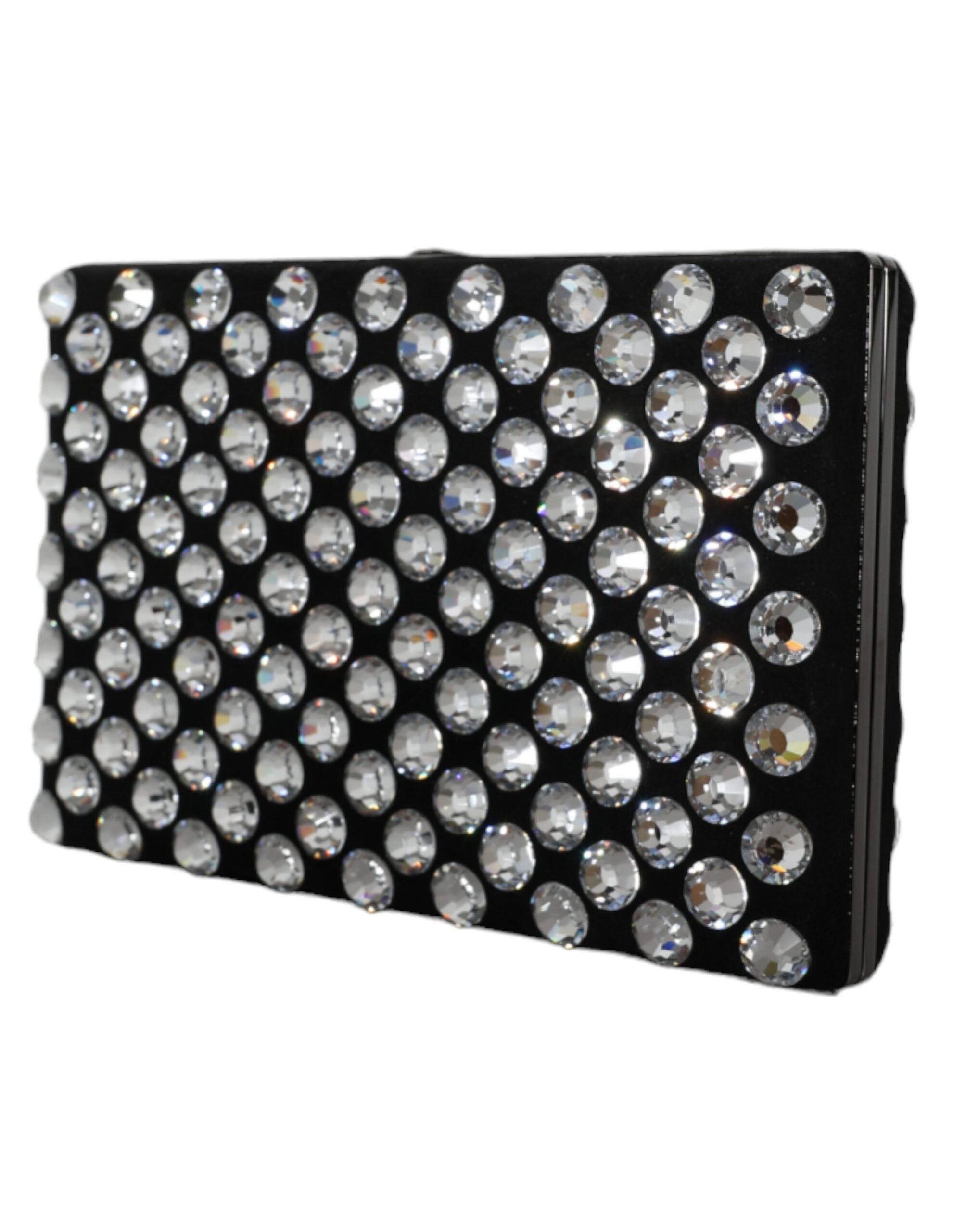 Dolce & Gabbana Черна кадифена Crystal Clutch Вечерна чанта за парти