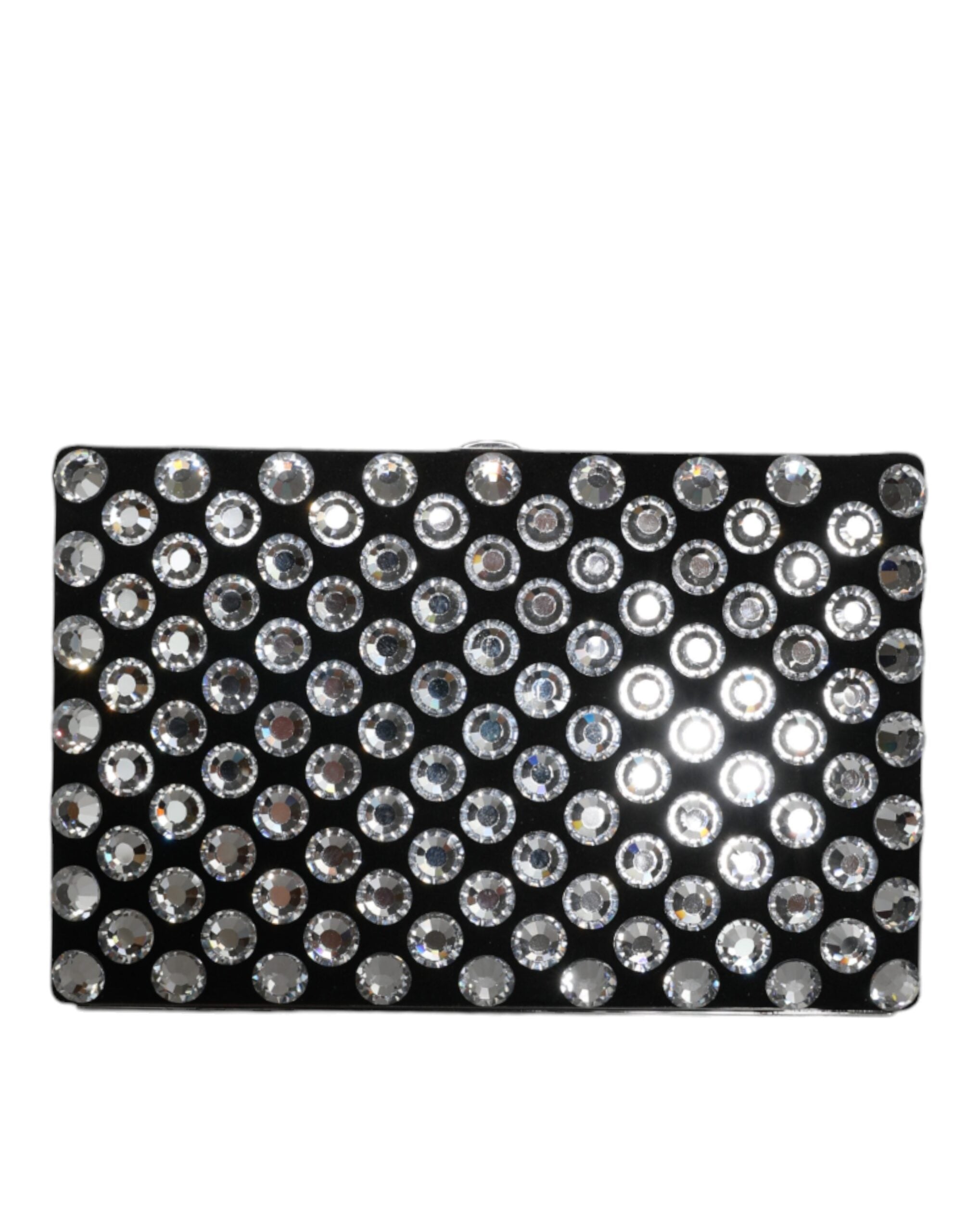 Dolce & Gabbana Черна кадифена Crystal Clutch Вечерна чанта за парти
