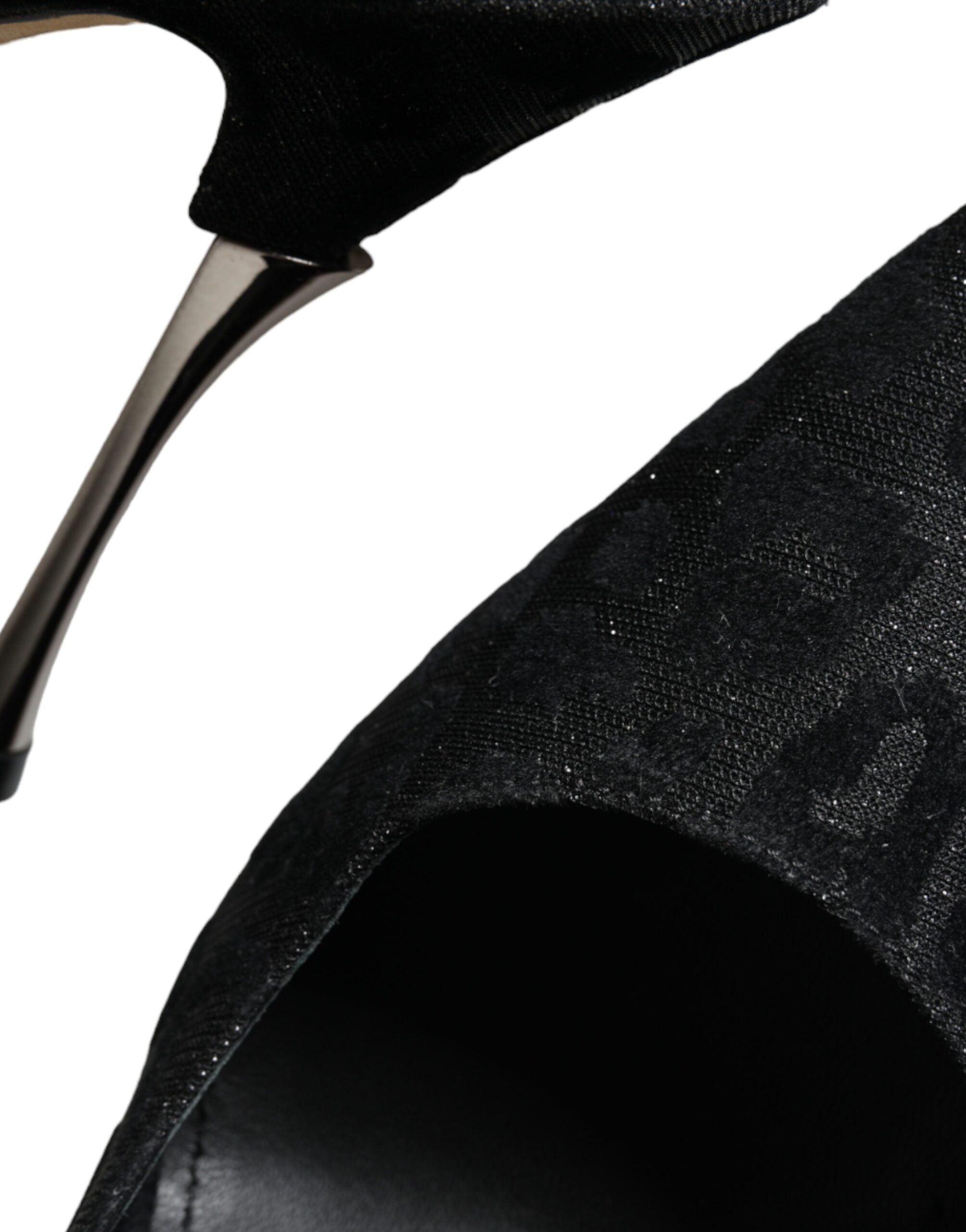 Dolce & Gabbana Черни леопардови обувки с лурекс и високи токчета