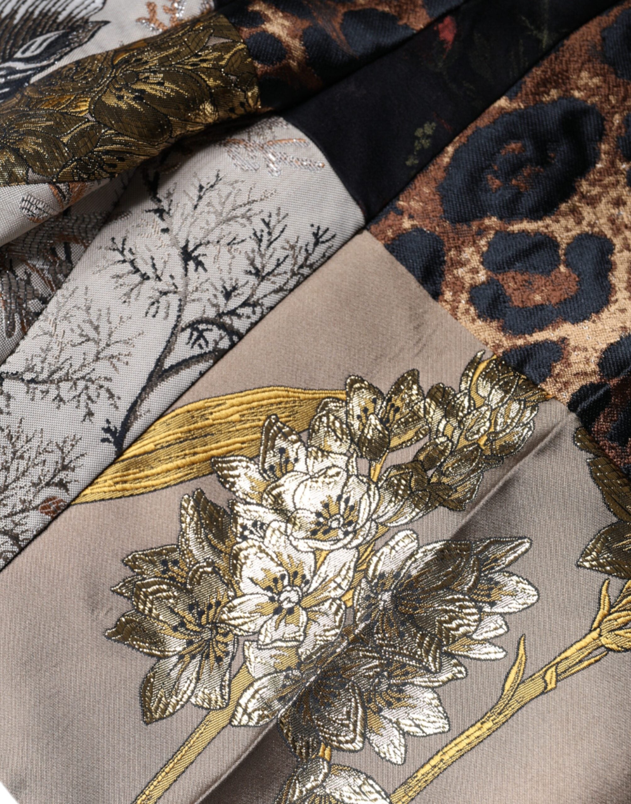 Dolce & Gabbana многоцветен жакардов панталон с висока талия