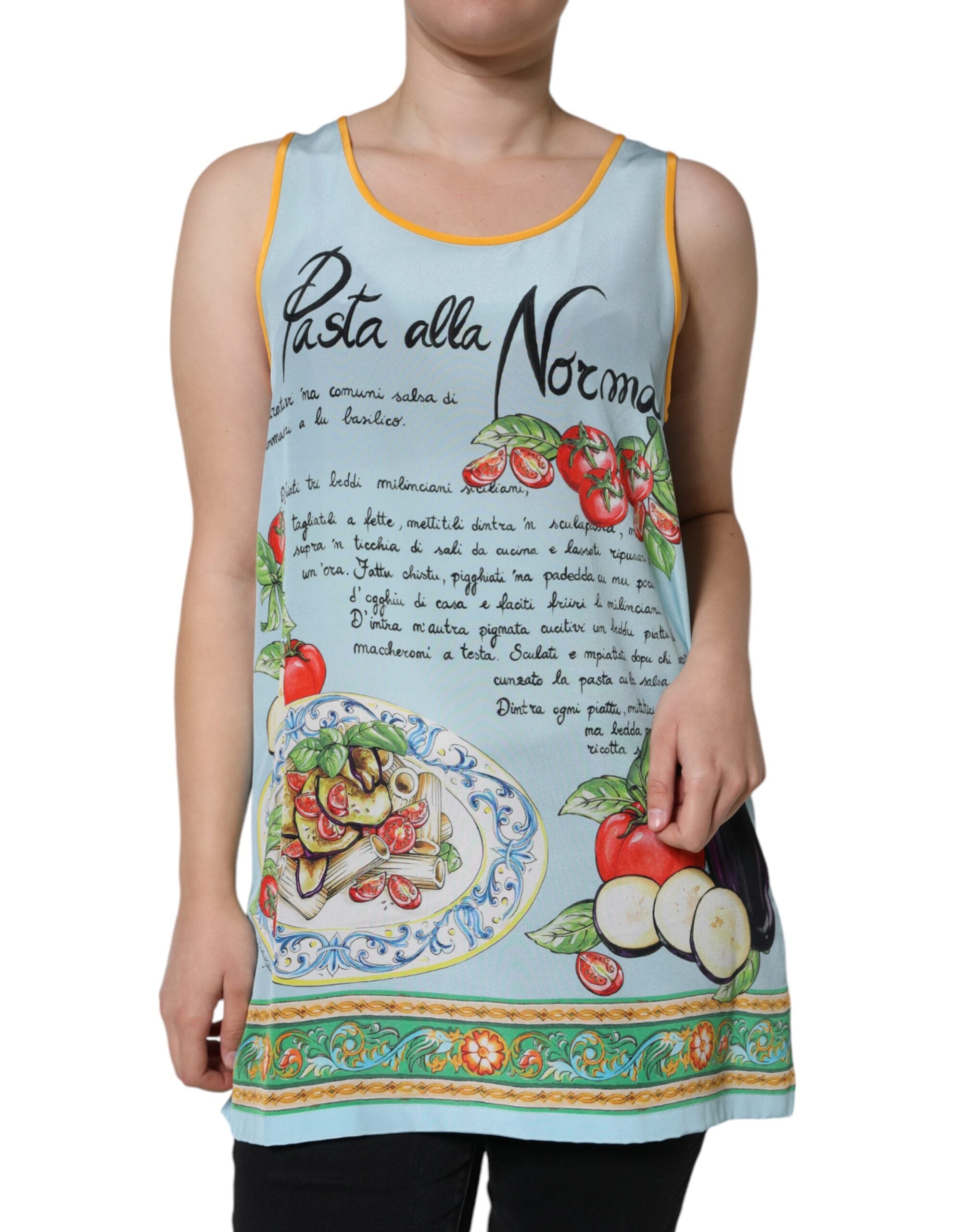 Dolce & Gabbana Multicolor Pasta Alla Norma потник с принт