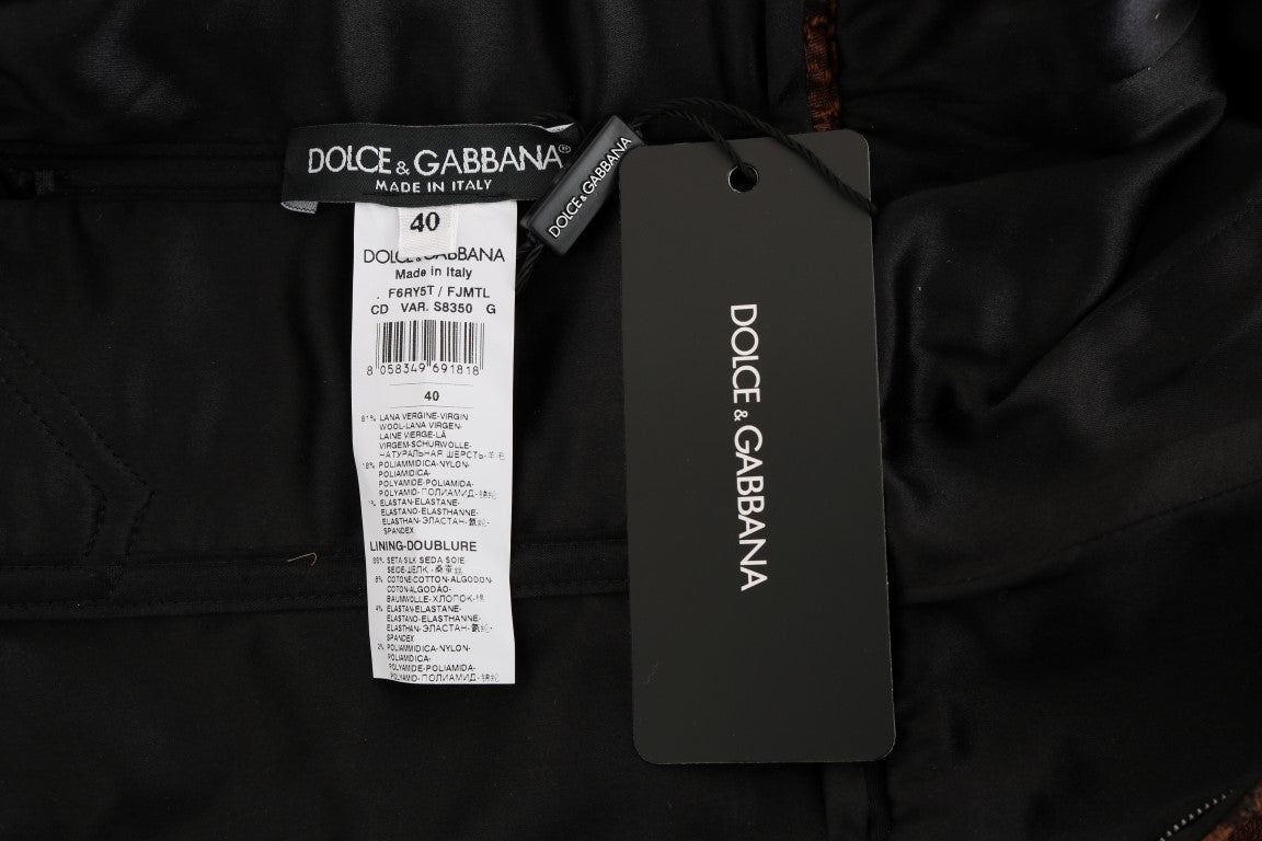 Dolce & Gabbana Chic кафява мини рокля от вълнена смес