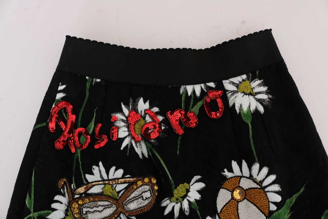 Dolce & Gabbana украсена пола с А-силует до средата на прасеца