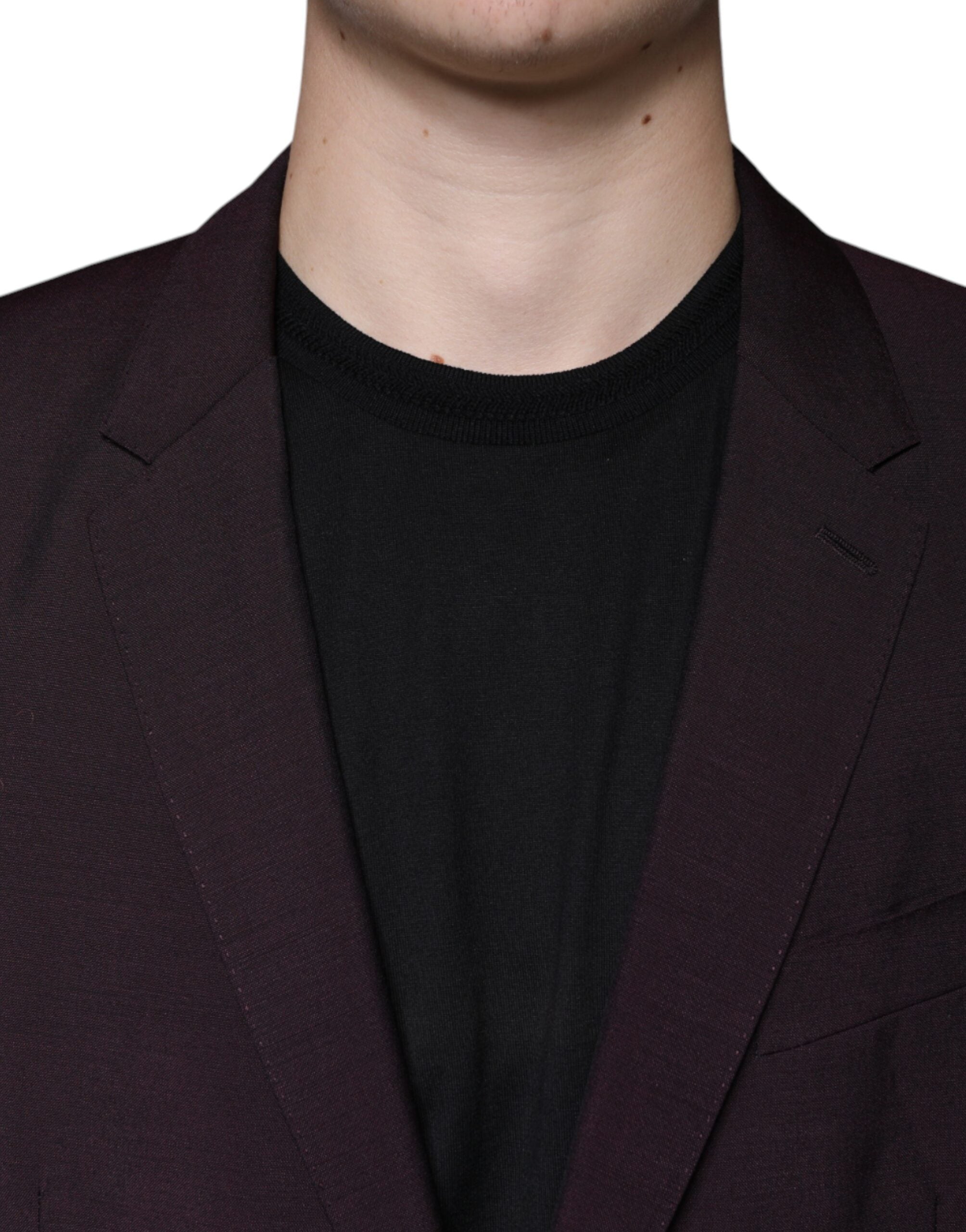 Вълнена едноредна рокля Dolce & Gabbana Bordeaux Blazer