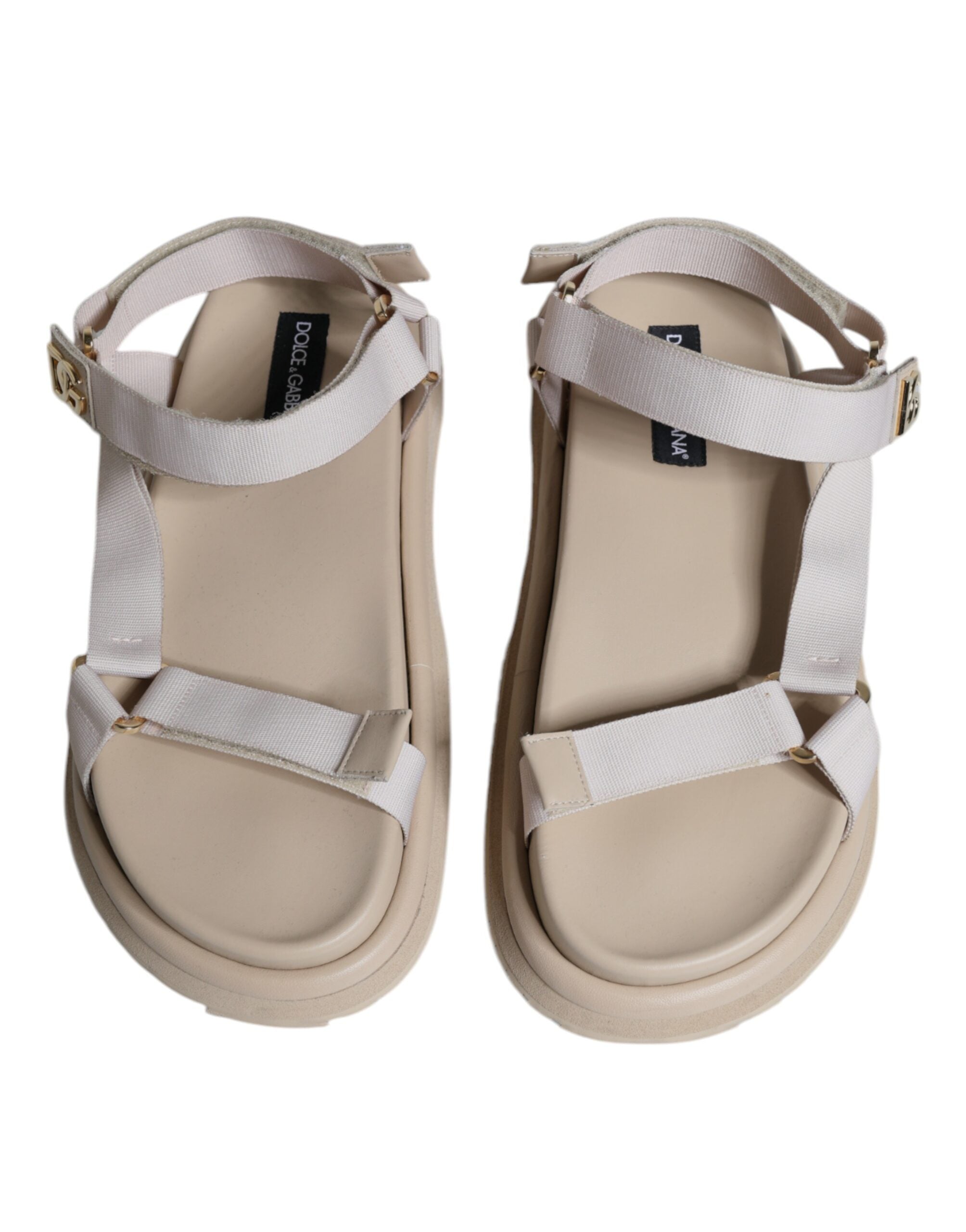 Мъжки сандали Dolce & Gabbana Beige Nappa Devotion Strap