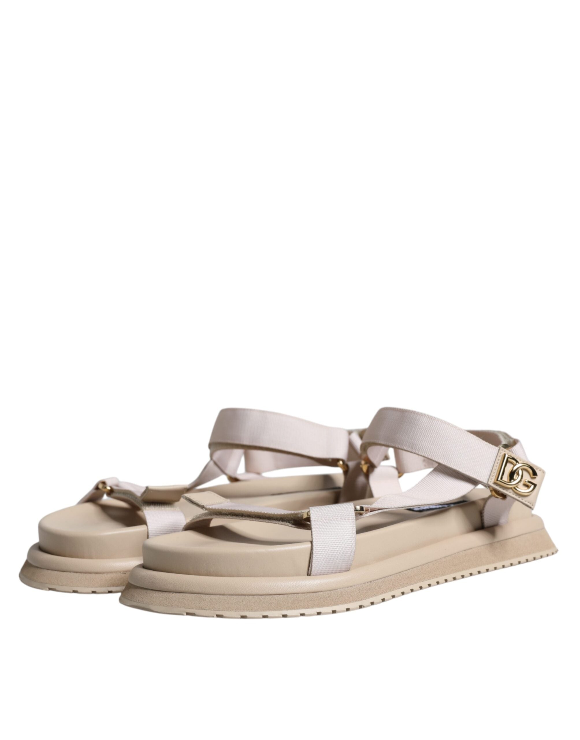 Мъжки сандали Dolce & Gabbana Beige Nappa Devotion Strap