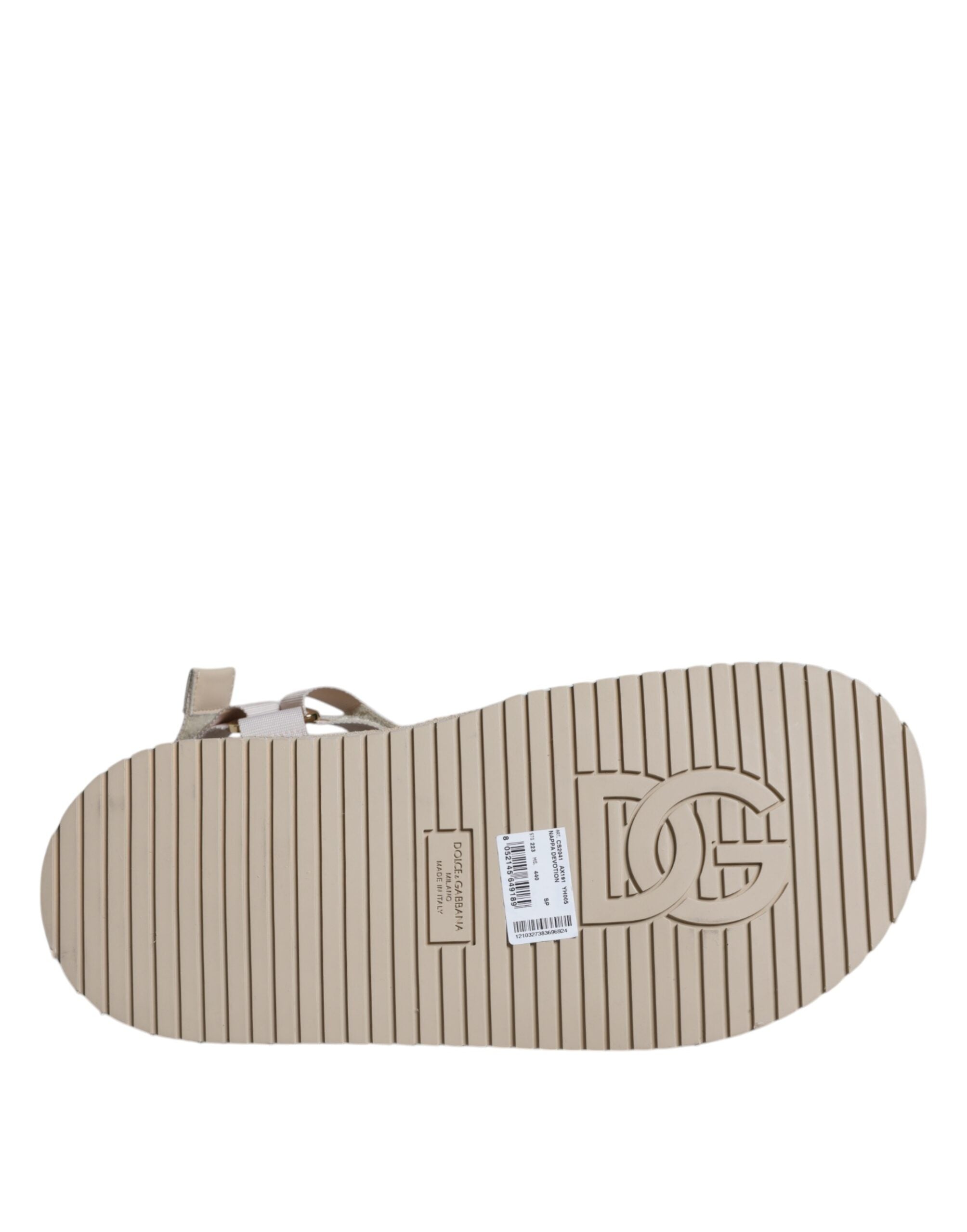 Мъжки сандали Dolce & Gabbana Beige Nappa Devotion Strap