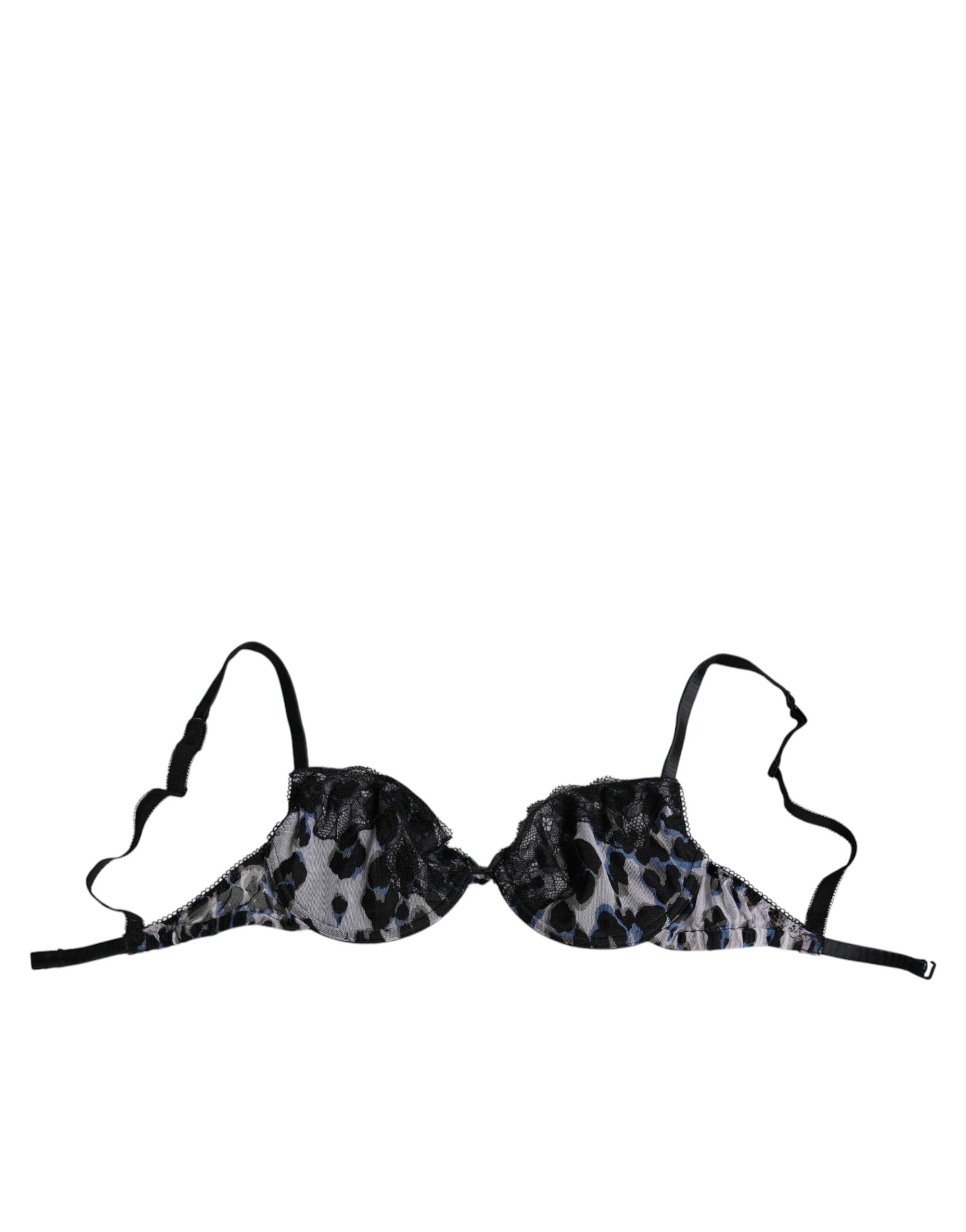 Roberto Cavalli Бяло леопардово бельо Push Up Reggiseno сутиен