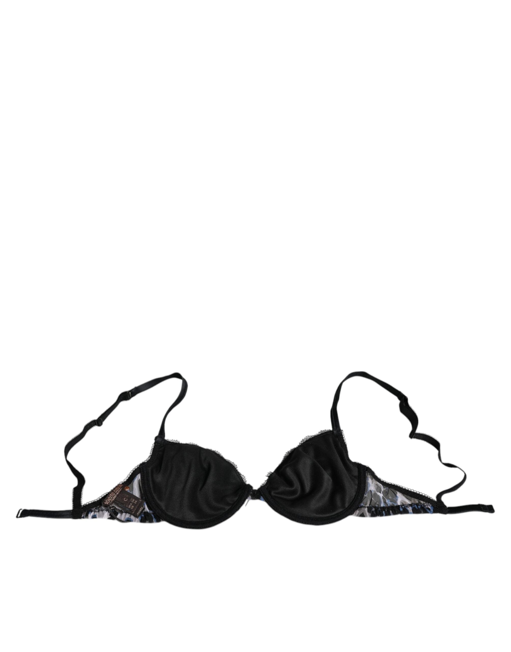 Roberto Cavalli Бяло леопардово бельо Push Up Reggiseno сутиен