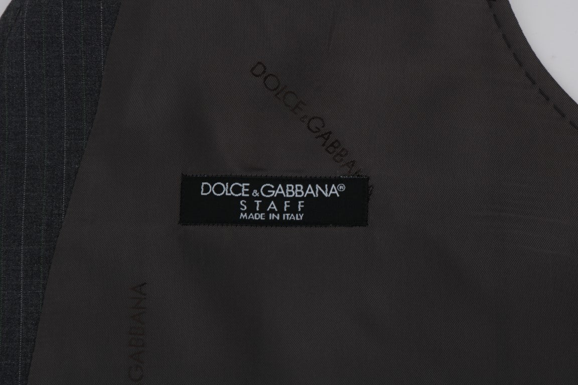 Dolce & Gabbana елегантен раиран сив жилетка