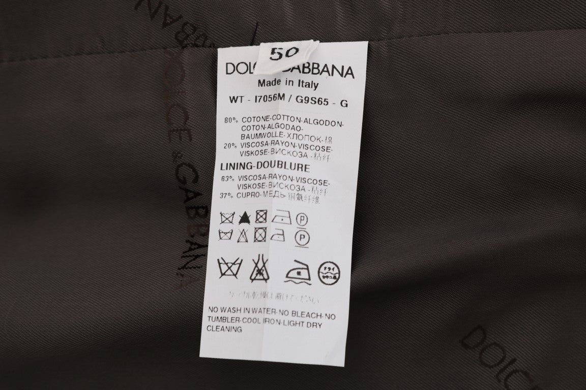 Dolce & Gabbana елегантен раиран сив жилетка