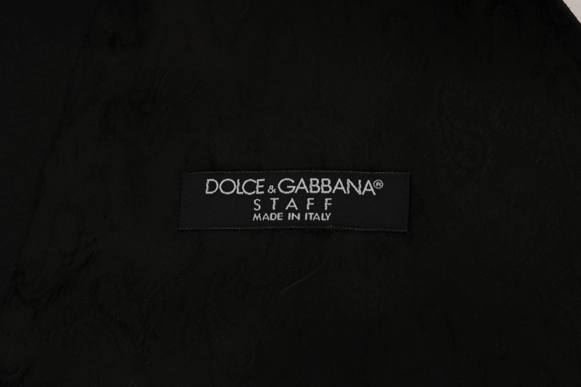 Елегантна черна едноредна жилетка Dolce & Gabbana