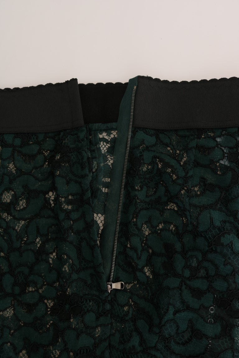 Dolce & Gabbana Тесни панталони с висока талия на цветя
